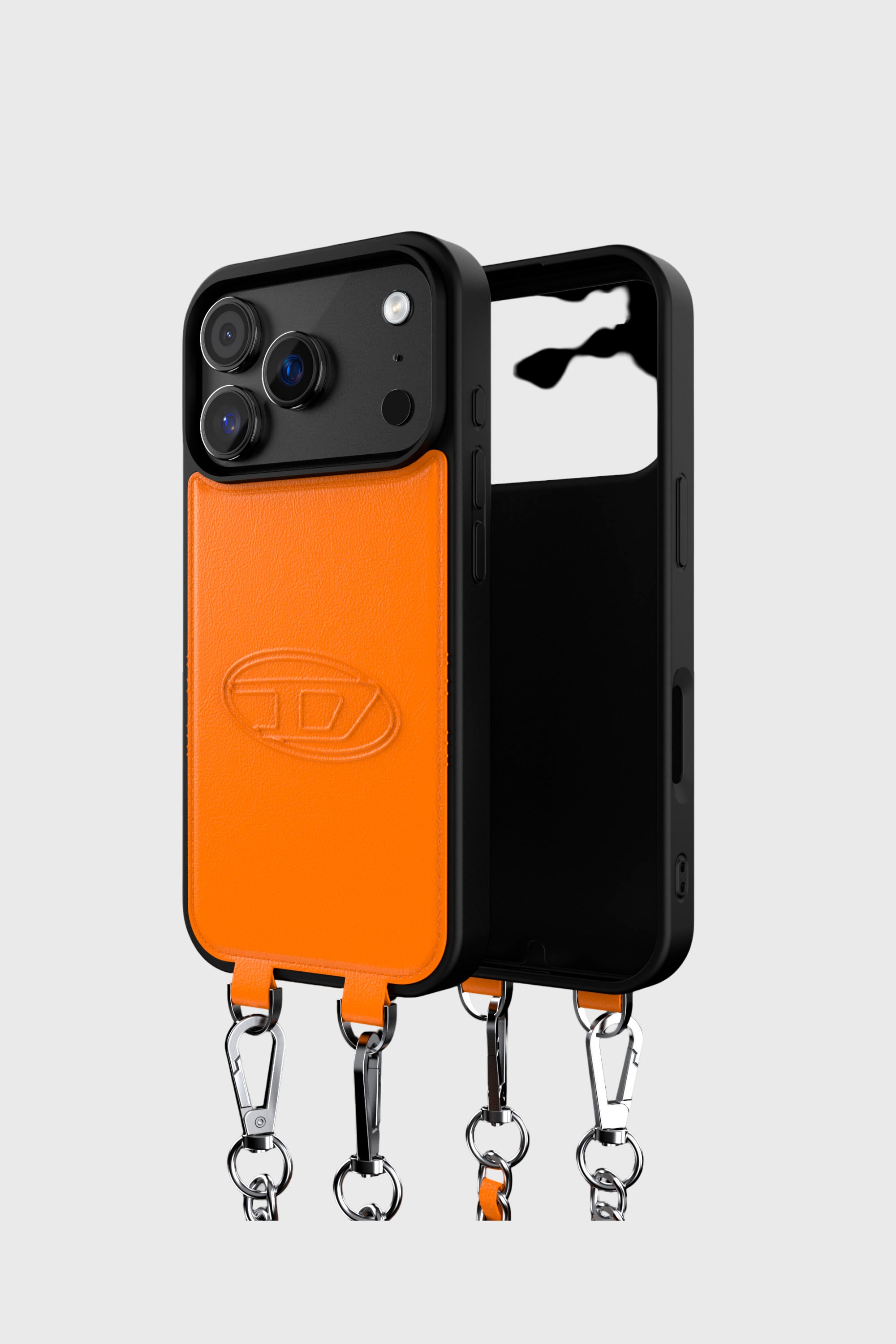 Diesel - 60665 MOULDED CASE, Unisex's Oval D case with wrist strap and MagSafe for iPhone 17 Pro in オレンジ - 1