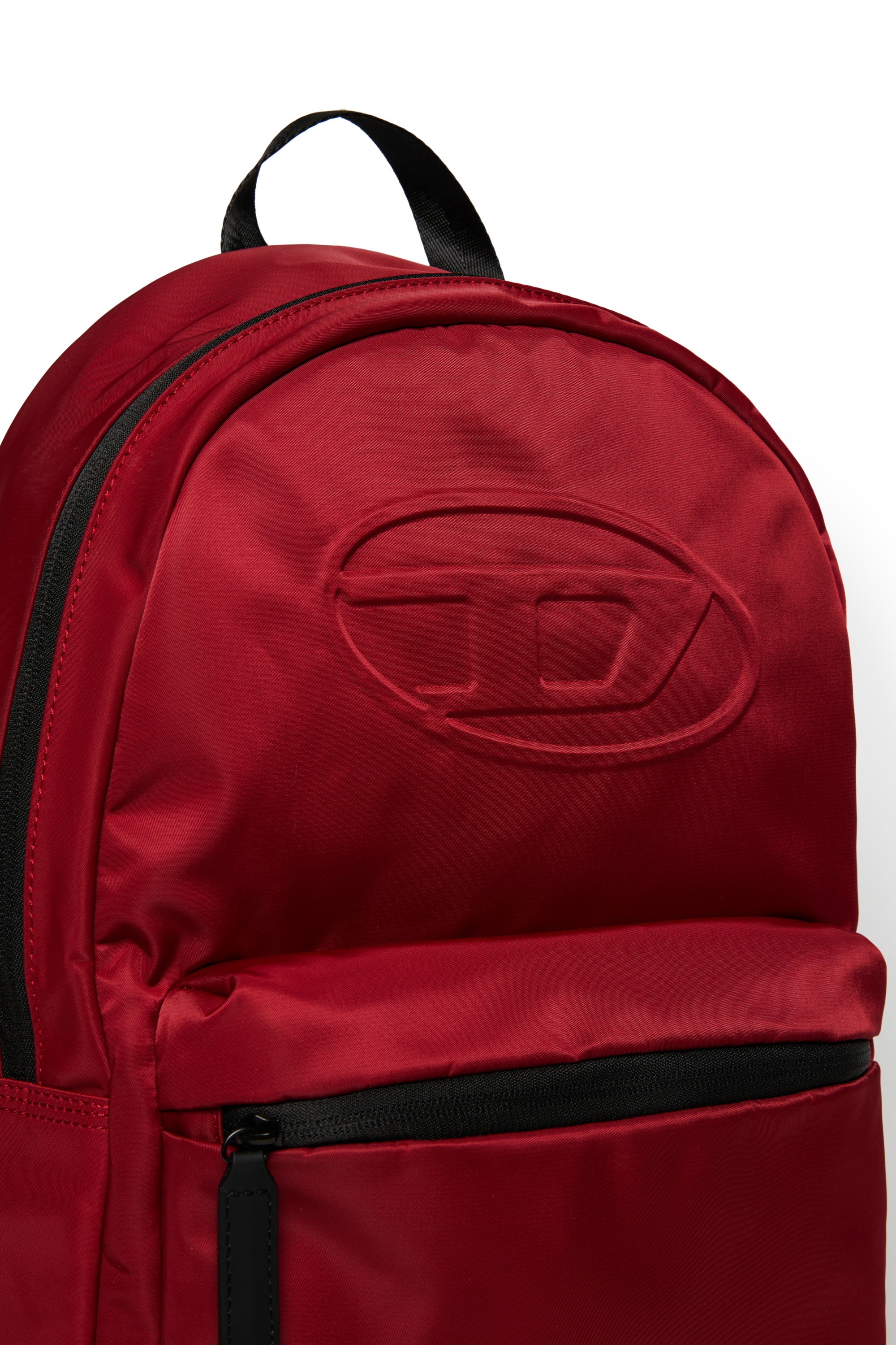 Diesel - WOVAL, Unisex's Nylon backpack with embossed Oval D in レッド - 5