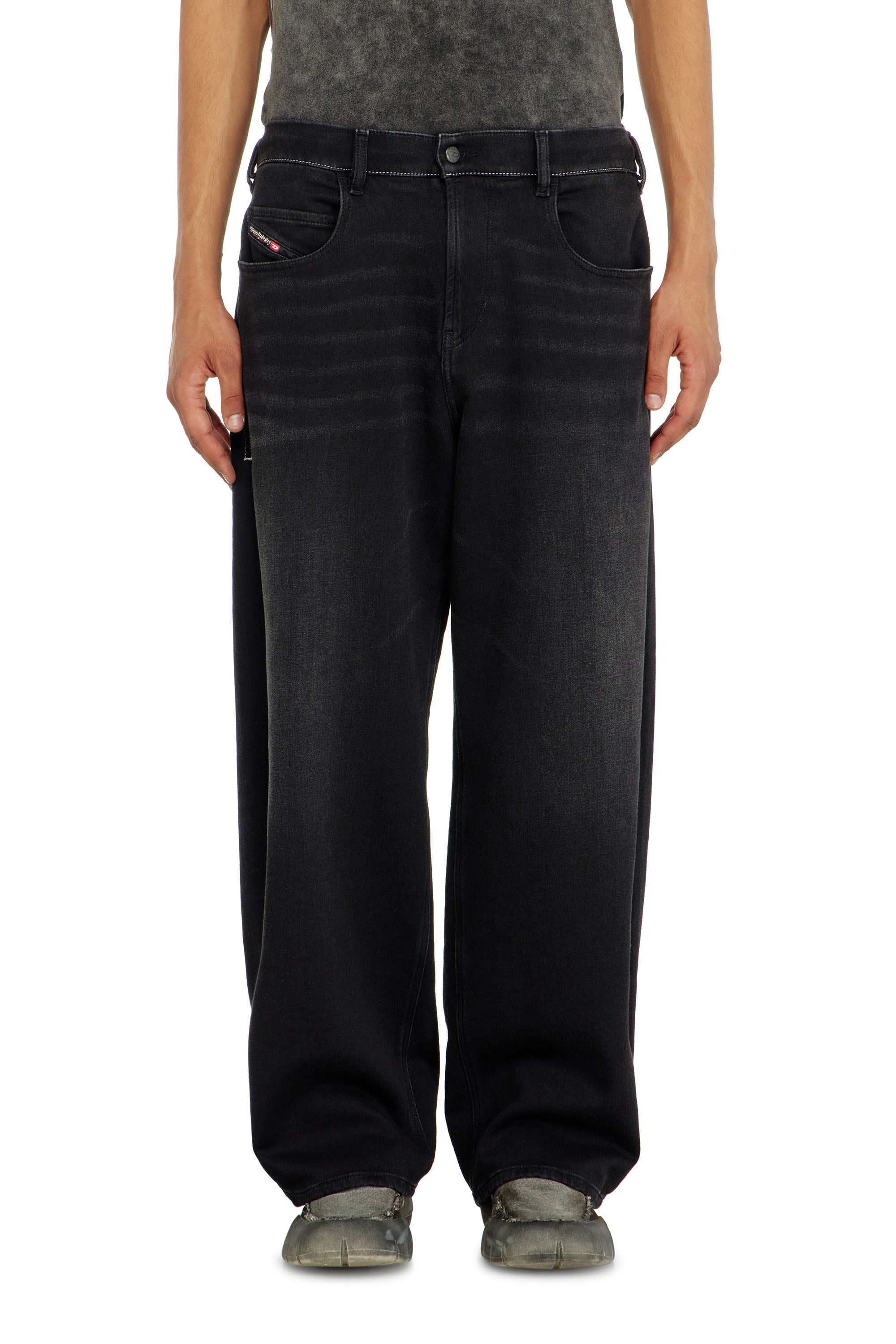 Diesel - Unisex's Relaxed 2097 D-Enim-M Joggjeans&reg; 09P90, ブラック/ダークグレー - 2