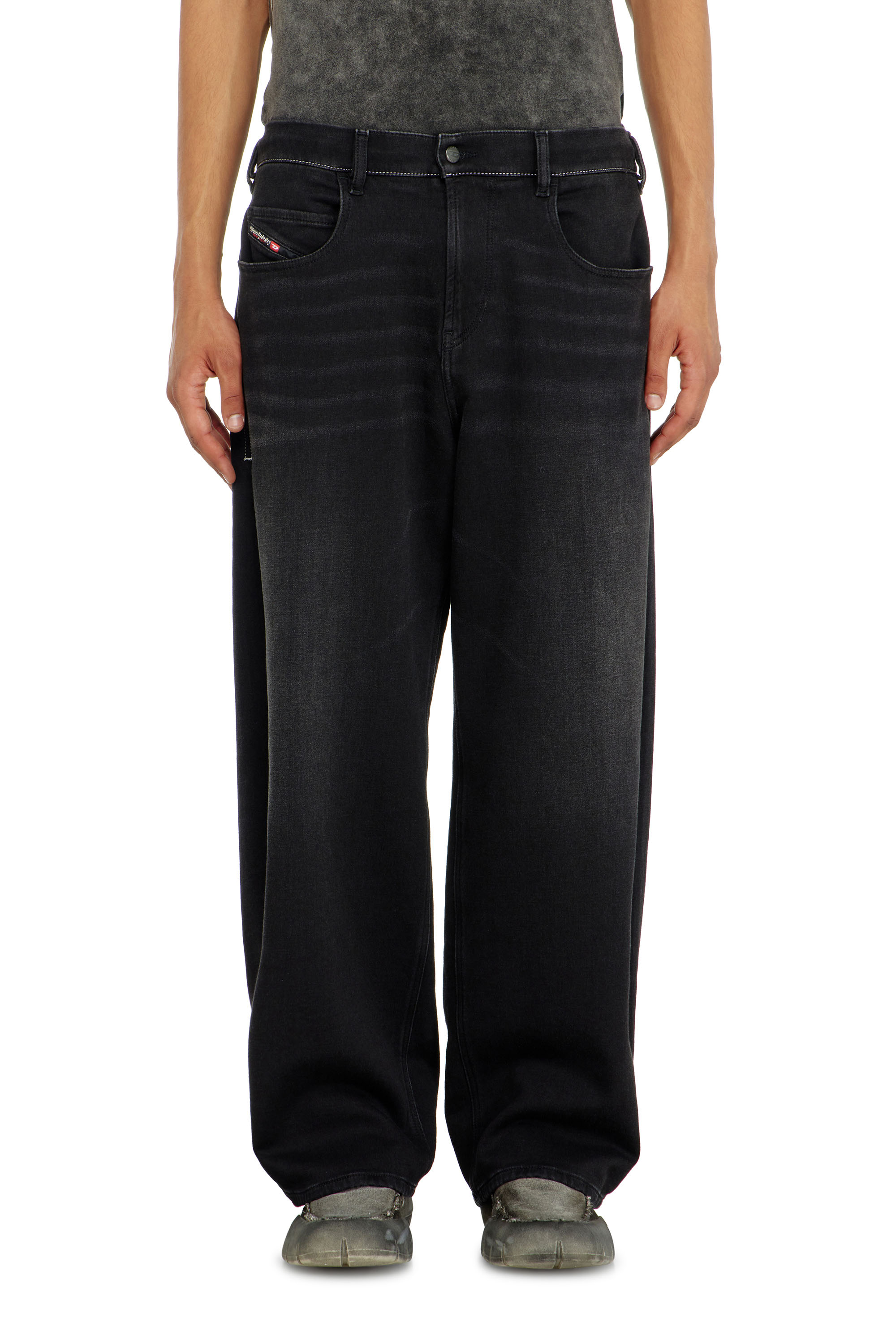 Diesel - Unisex's Relaxed 2097 D-Enim-M Joggjeans&reg; 09P90, ブラック/ダークグレー - 2