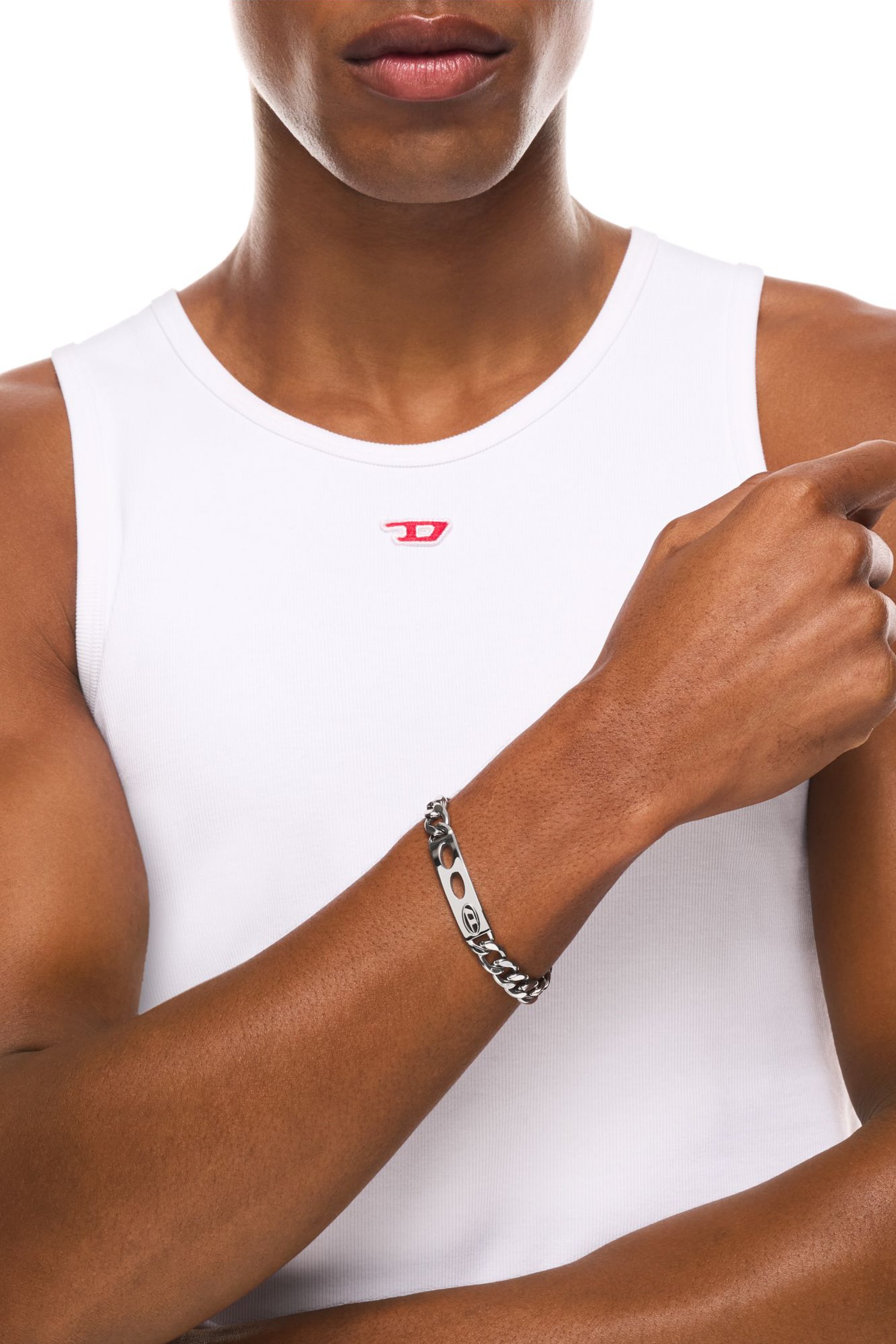 Diesel - DX166340 JEWELLERY, Unisex's Stainless Steel ID Bracelet in シルバー - 4