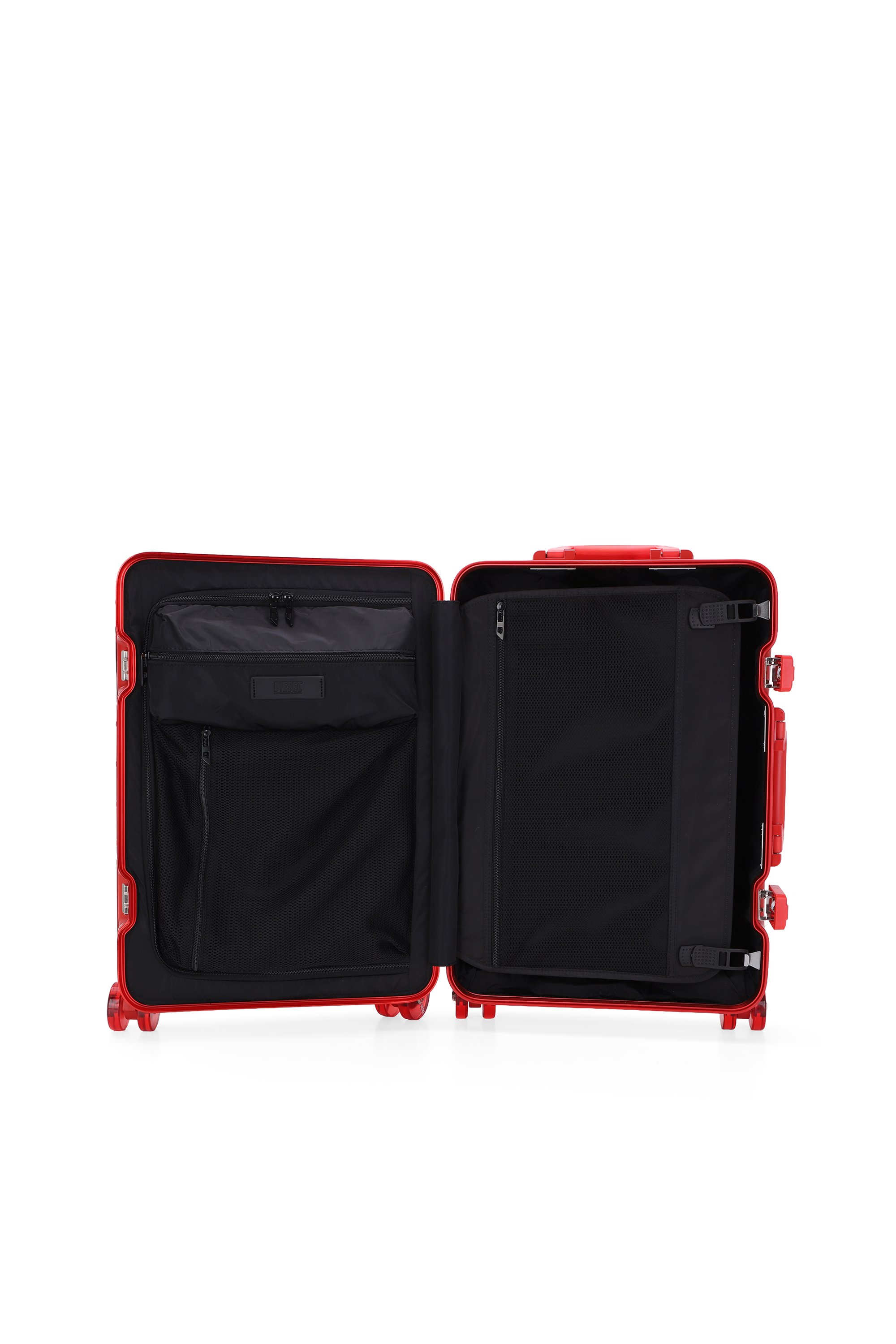 Diesel - DIESEL ALUMINUM TROLLEY- DSL002, Unisex's Aluminum suitcase size S in レッド - 4