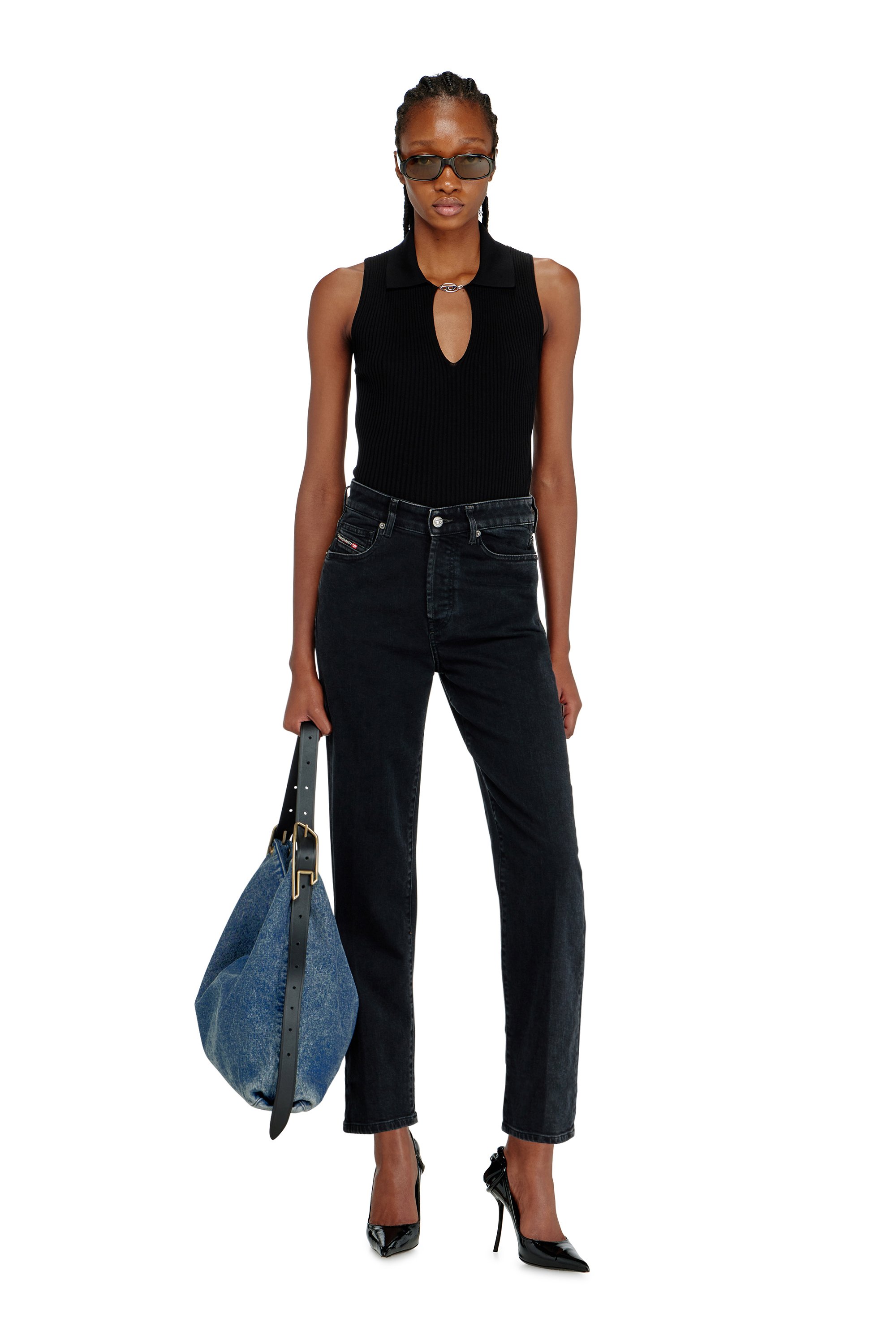 Diesel - Female's Regular Jeans 1981 D-Went 09N89, ブラック/ダークグレー - 1