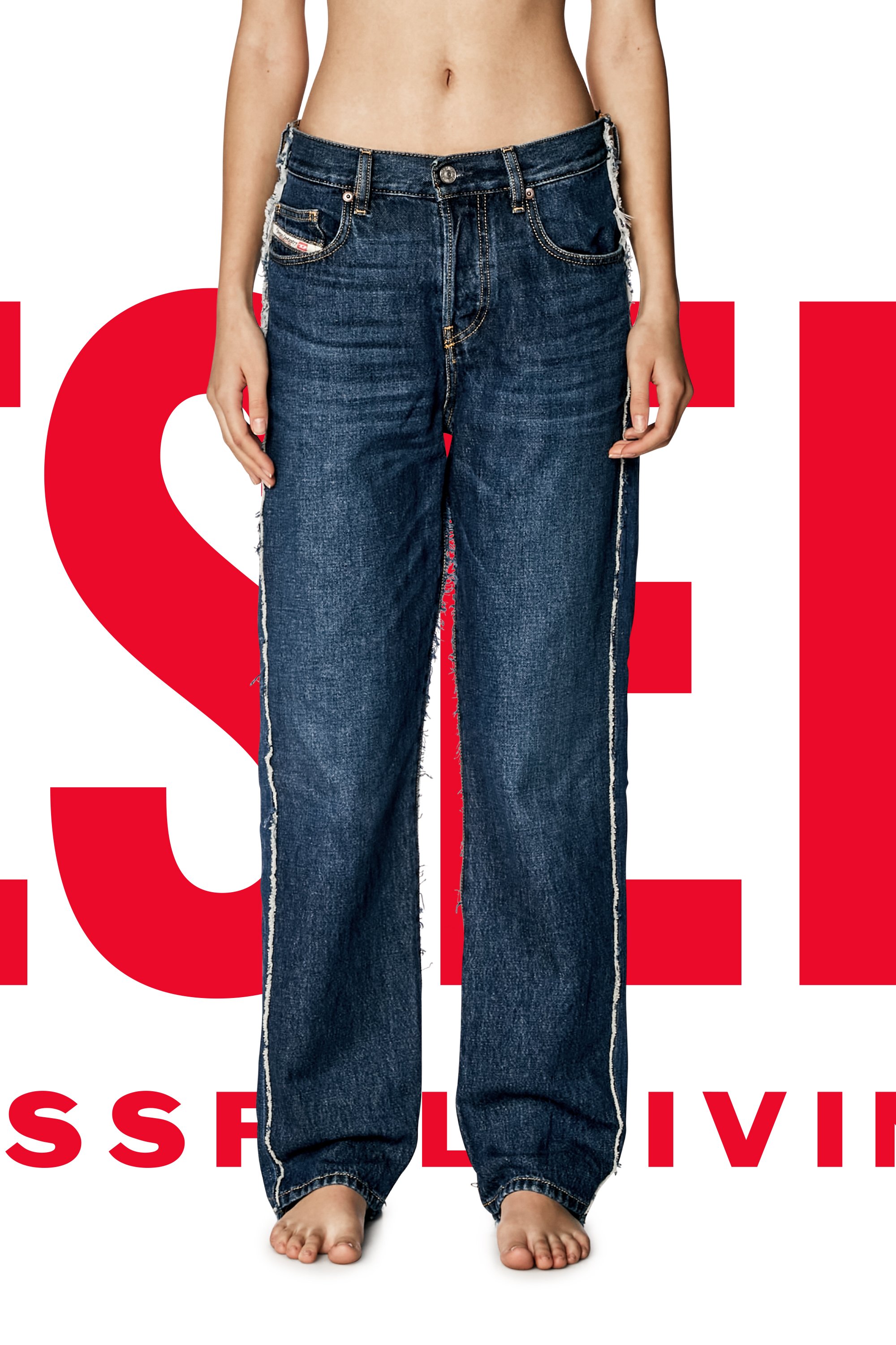 Regular Jeans Dieseloves 03 09K47, ミディアムブルー Diesel - Unisex's Regular Jeans Dieseloves 03 09K47, ミディアムブルー - 7
