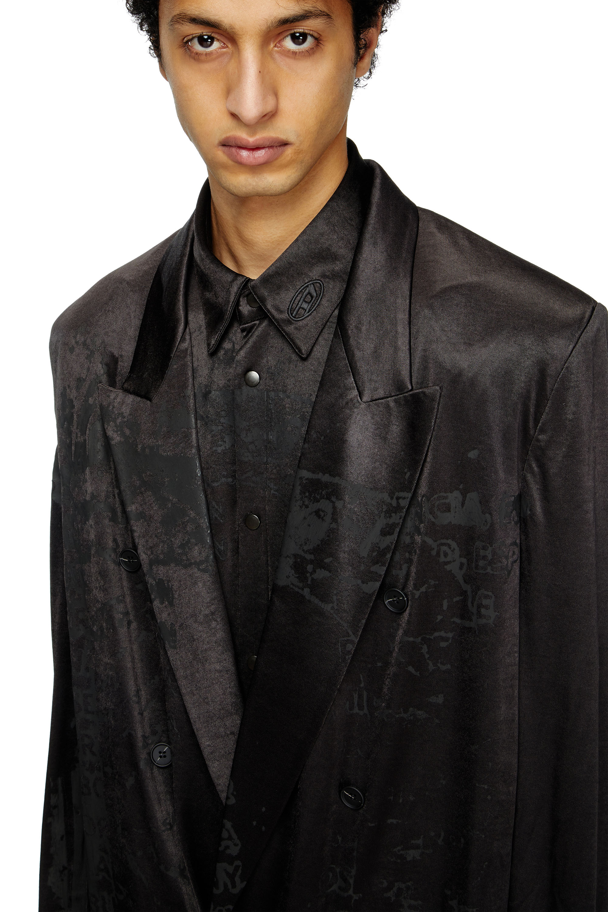 Diesel - J-PEKKA-PLAIN, Male's Tailored jacket in jersey in ブラック - 4