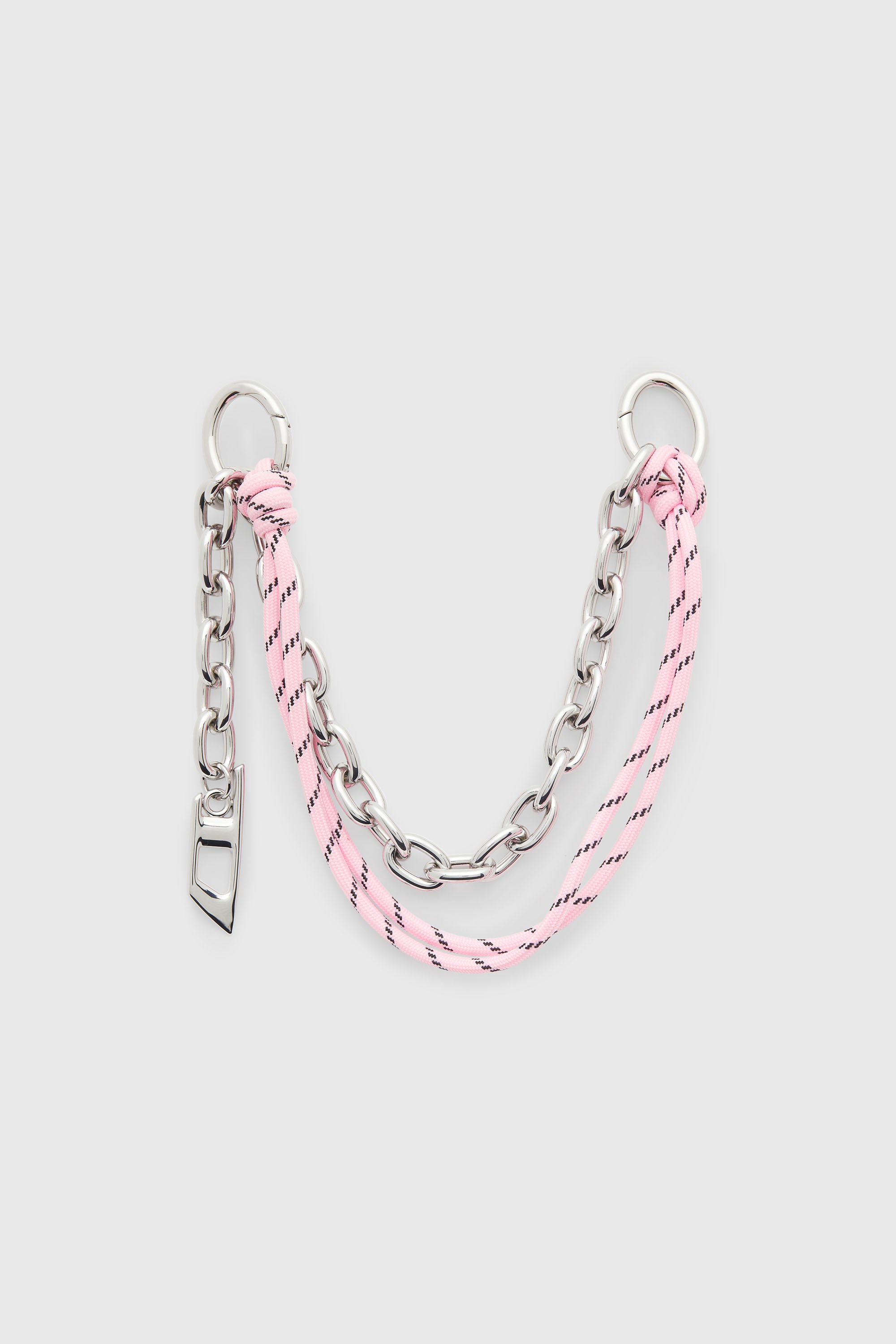 Diesel - CHAIN-D M, Female's チェーンチャーム in シルバー/ピンク / ホワイト - 1