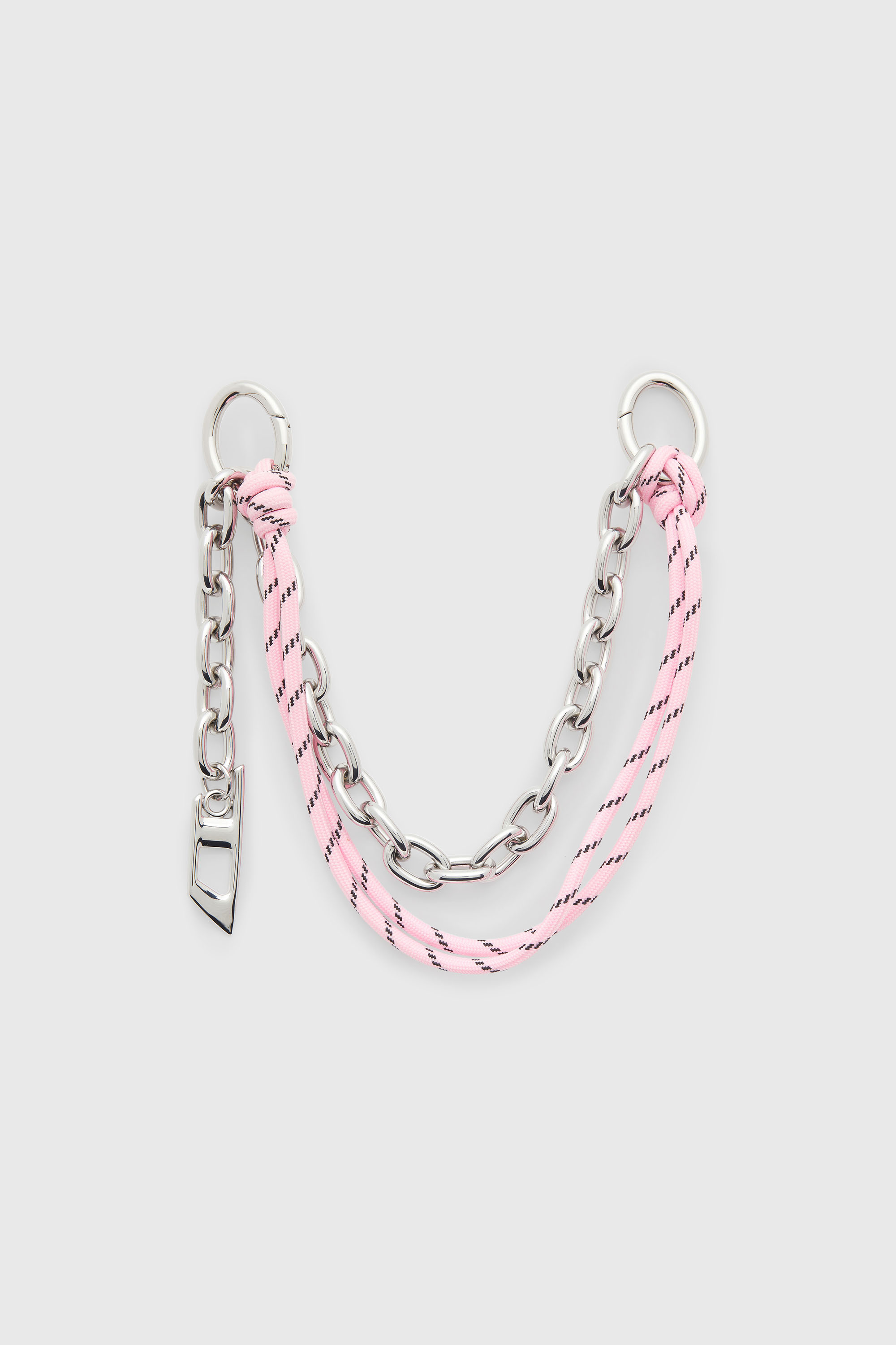 Diesel - CHAIN-D M, Female's チェーンチャーム in シルバー/ピンク / ホワイト - 1