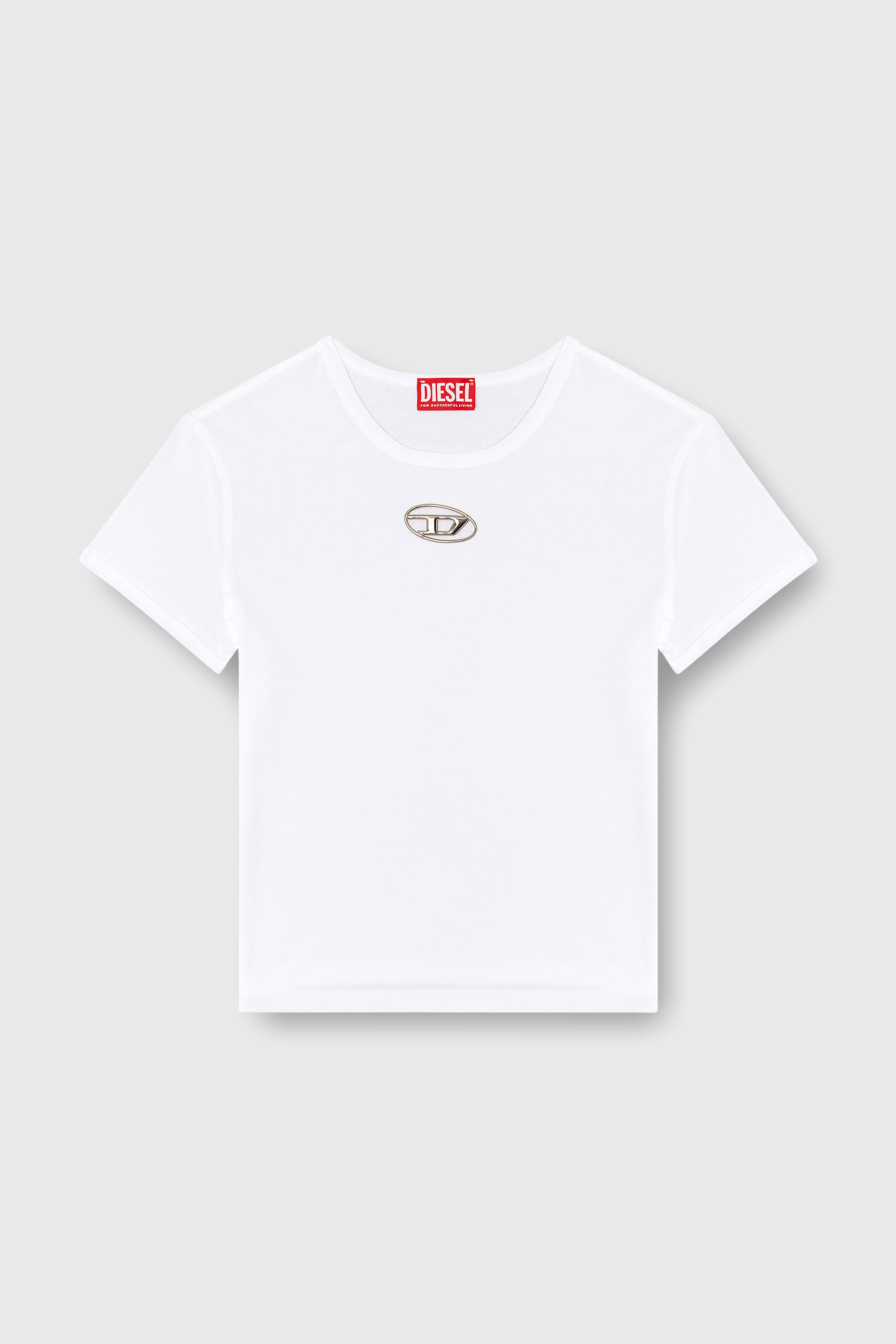 Diesel - T-UNCUTIE-LONG-OD-Q1, Female's Tシャツ in ホワイト - 2