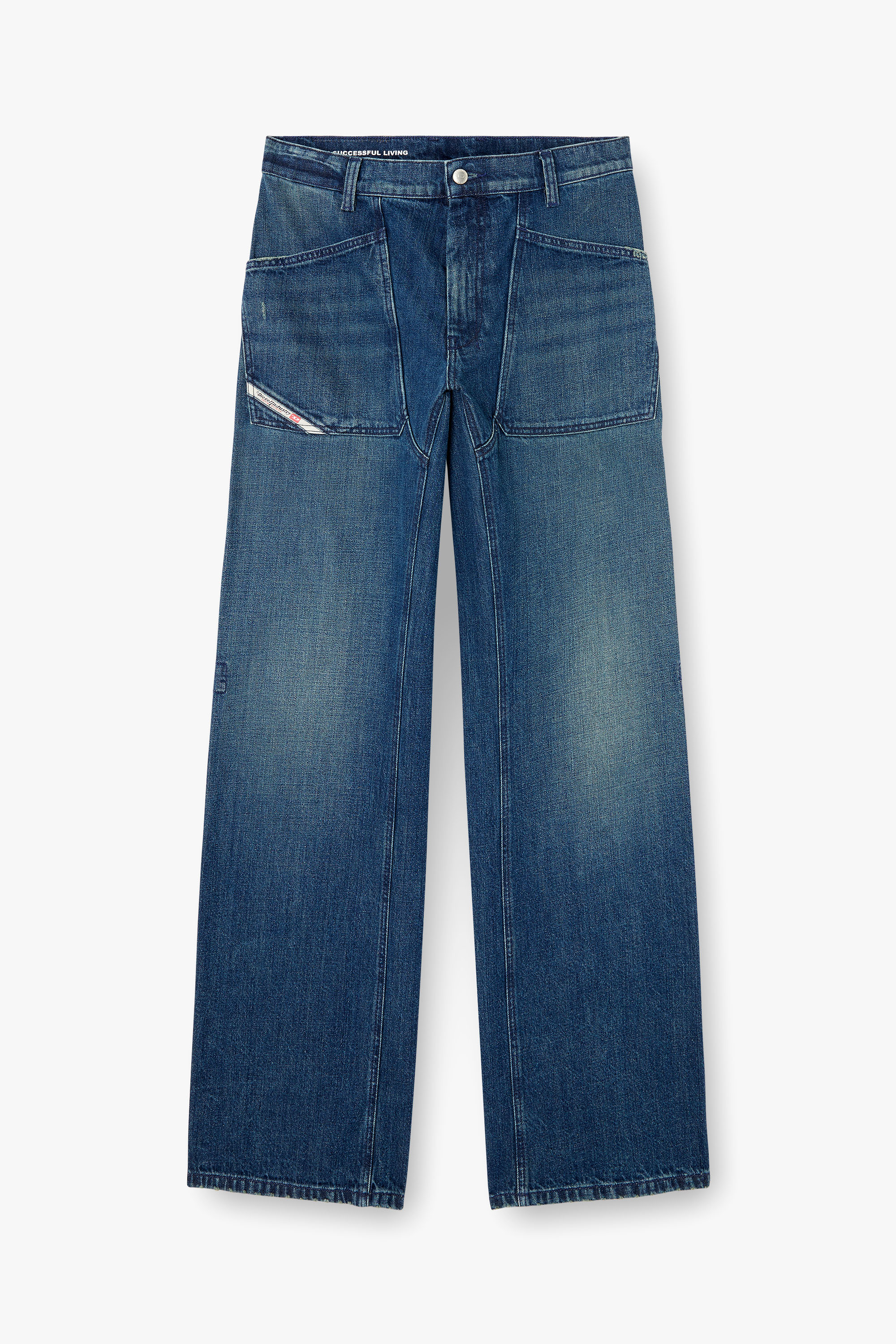 Diesel - Male's Relaxed Jeans D-Zeta 0DBDS, ダークブルー - 2