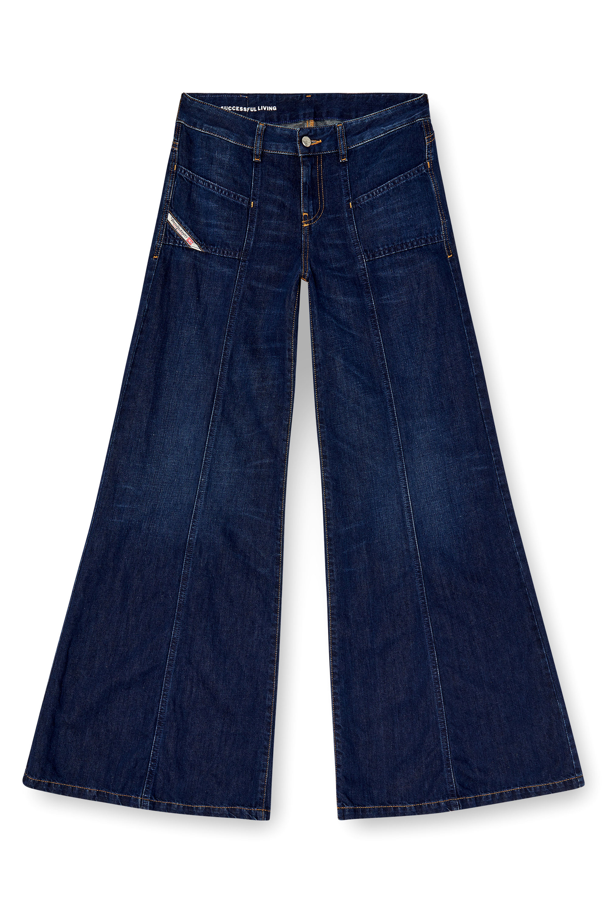 Diesel - Female's Flare Jeans D-Akii 068RA, ダークブルー - 2
