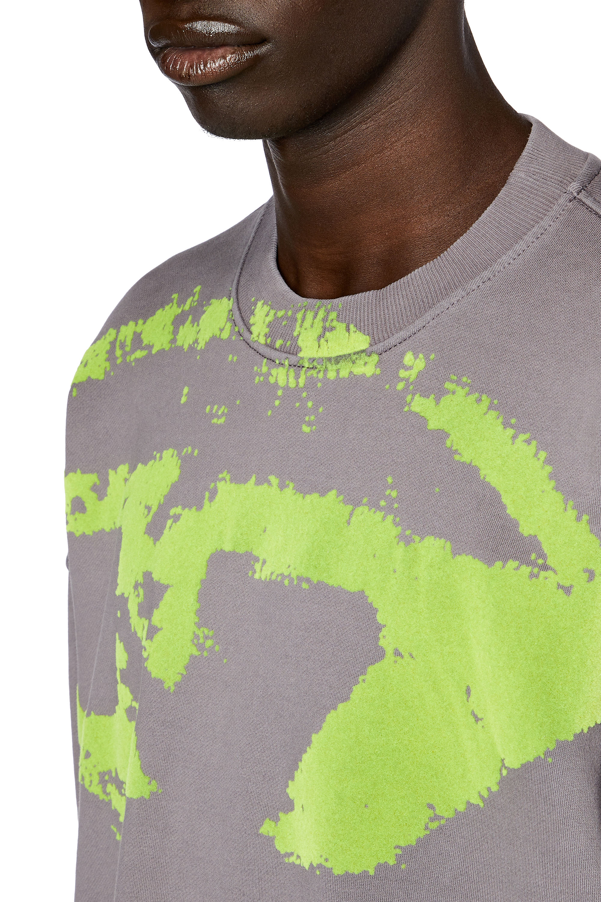 Diesel - S-BOXT-N5, Male's スウェット in グリーン/グレー - 5