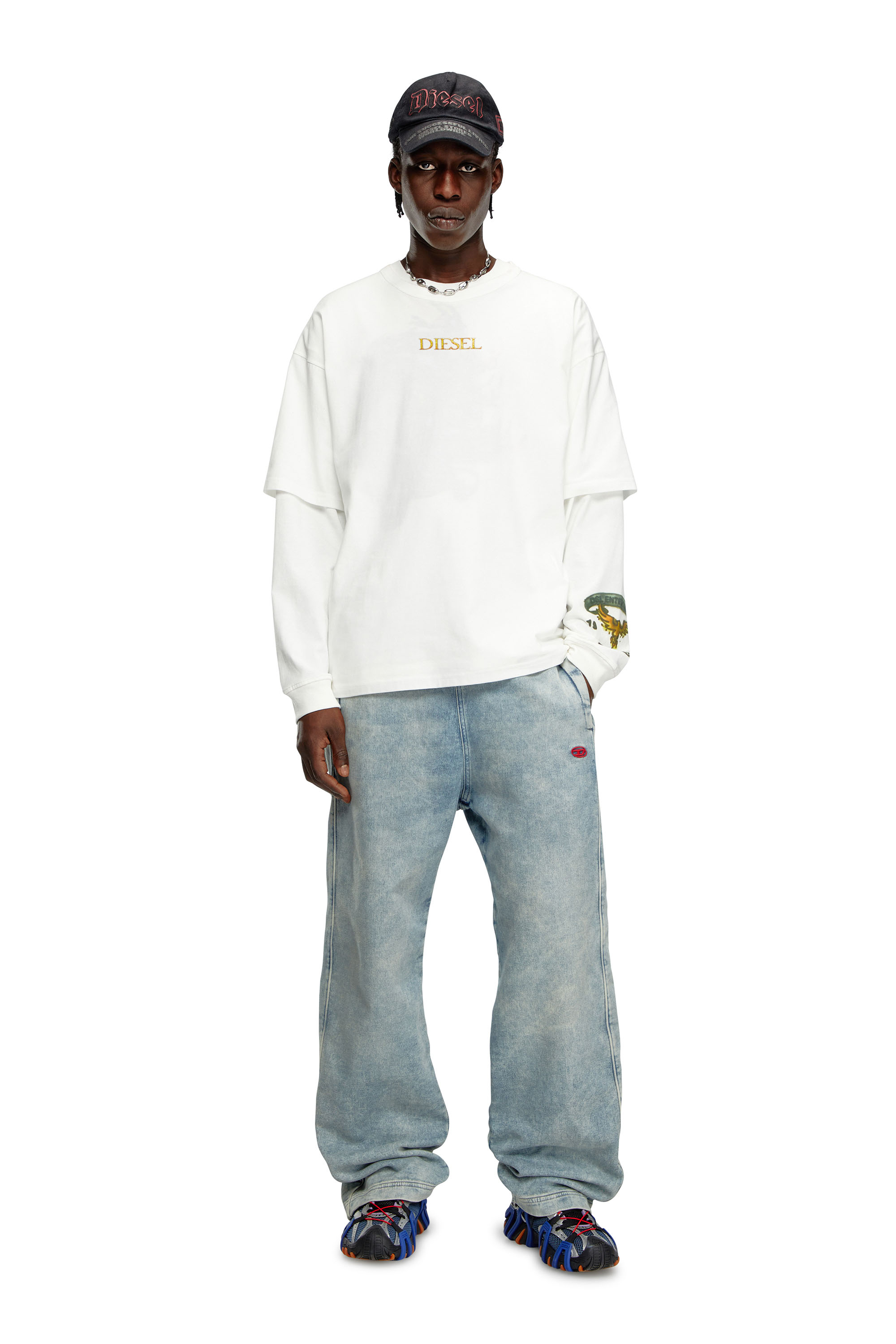 Diesel - T-BOXT-Q20, Male's T-shirt with Only The Brave print in ホワイト - 2