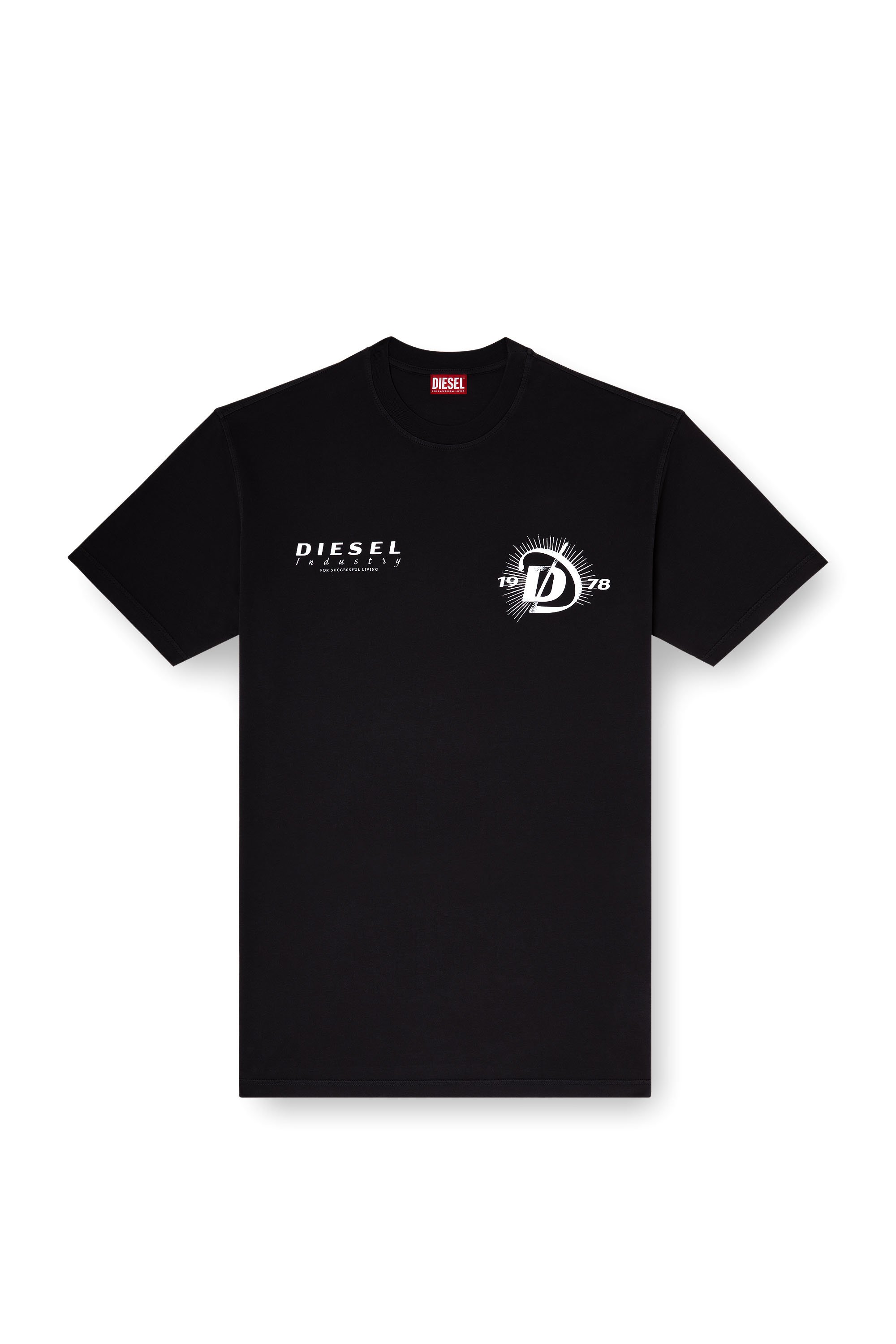 Diesel - T-BOGGY-V6, Male's Jersey T-shirt with iconic prints in ブラック - 3