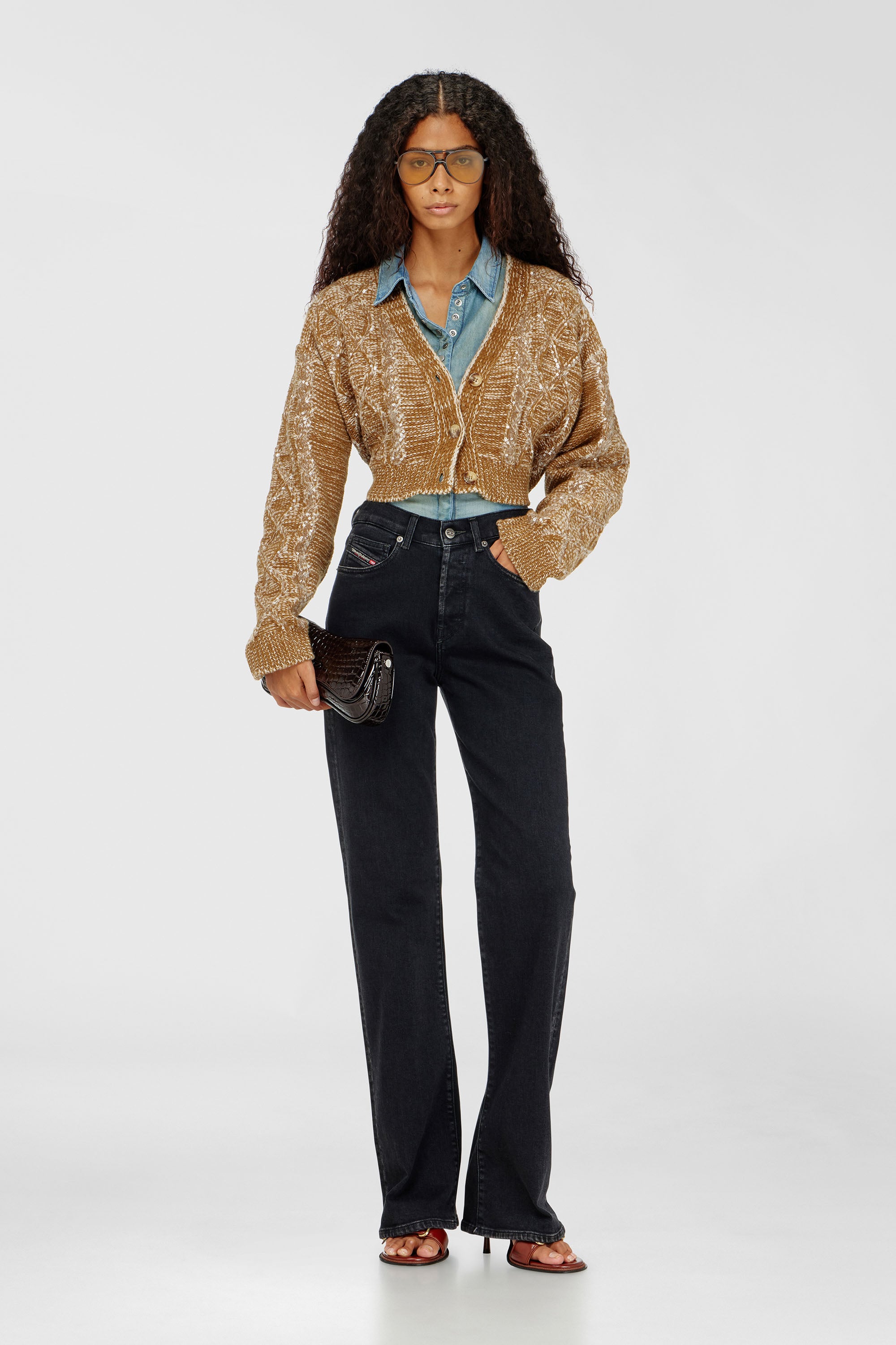 Diesel - Female's Regular Jeans 1971 D-Sent 09N89, ブラック/ダークグレー - 1