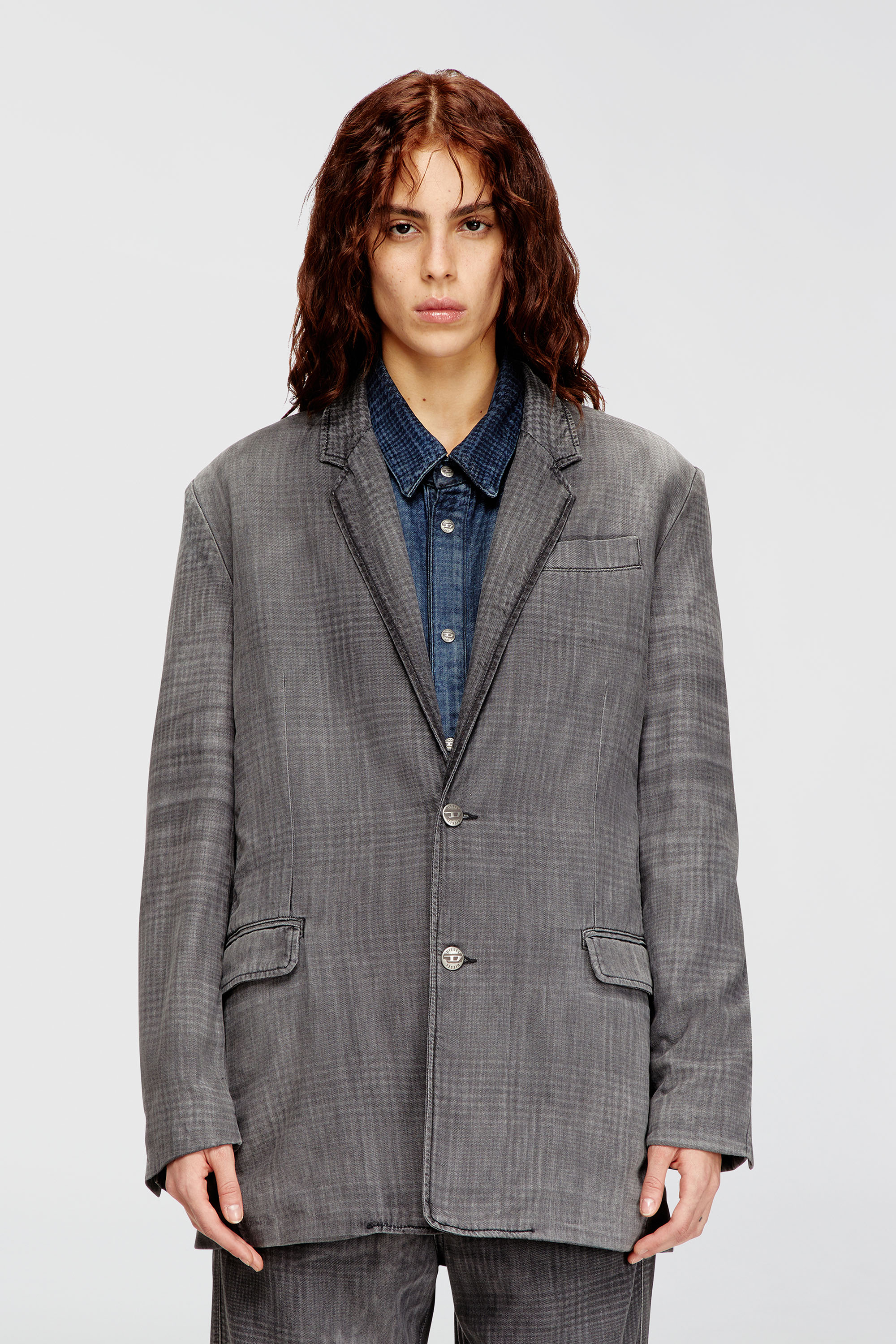 Diesel - D-REGER-S1, Unisex's デニムジャケット in グレー - 1