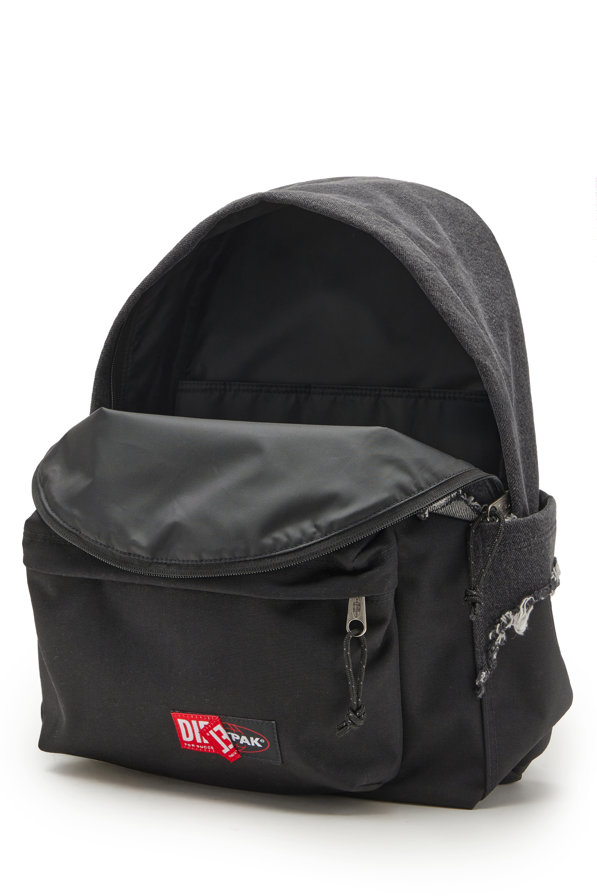 Diesel - DIESEL DAY PAK'R, Unisex's Backpack in destroyed denim and CORDURA® in ブラック - 4