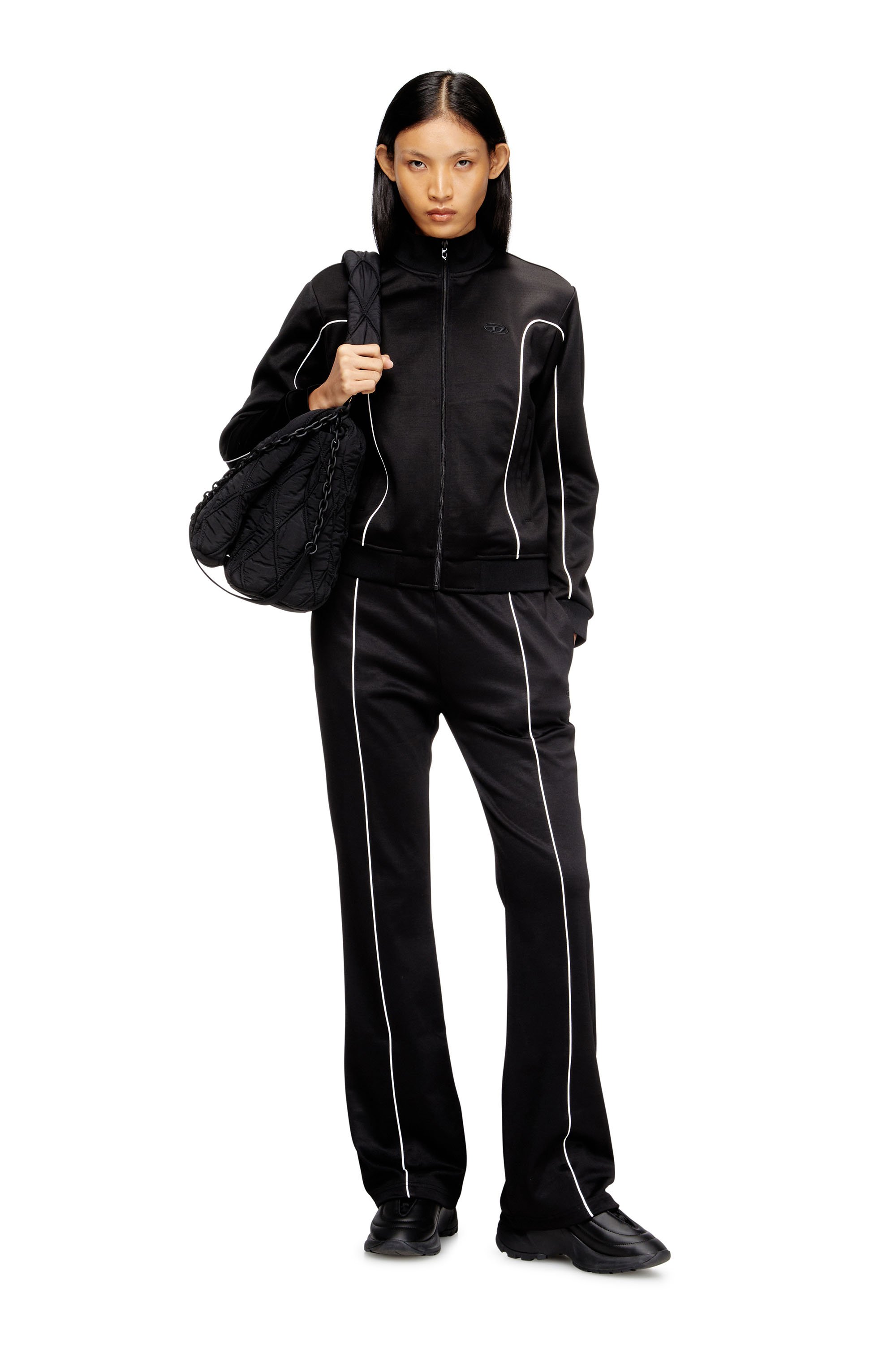 Diesel - F-LOCKING-OD, Female's ジャケット in ブラック/ホワイト - 2