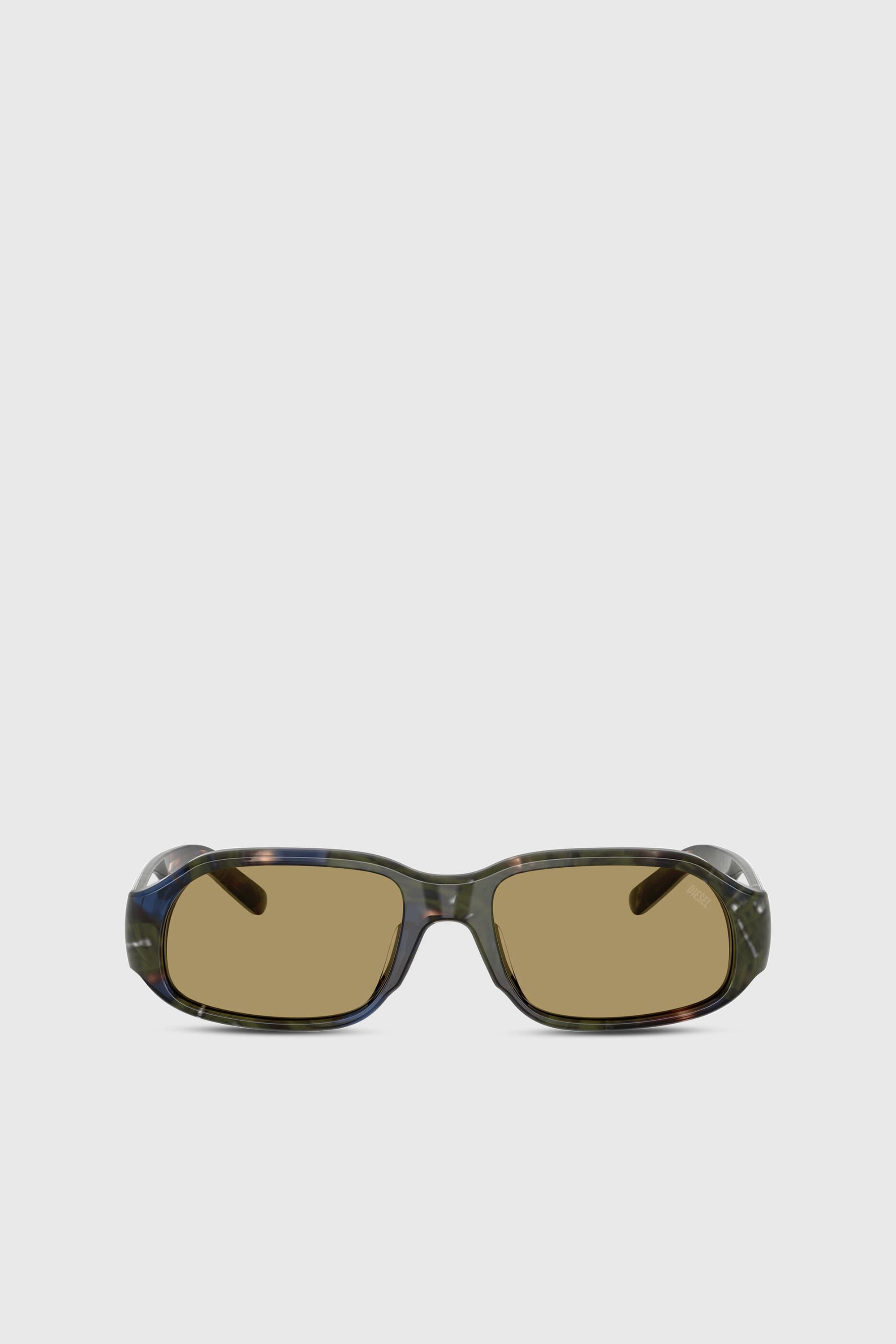 Diesel - 0DL2009U, Unisex's Rectangle sunglasses in グリーン/ブラウン - 2