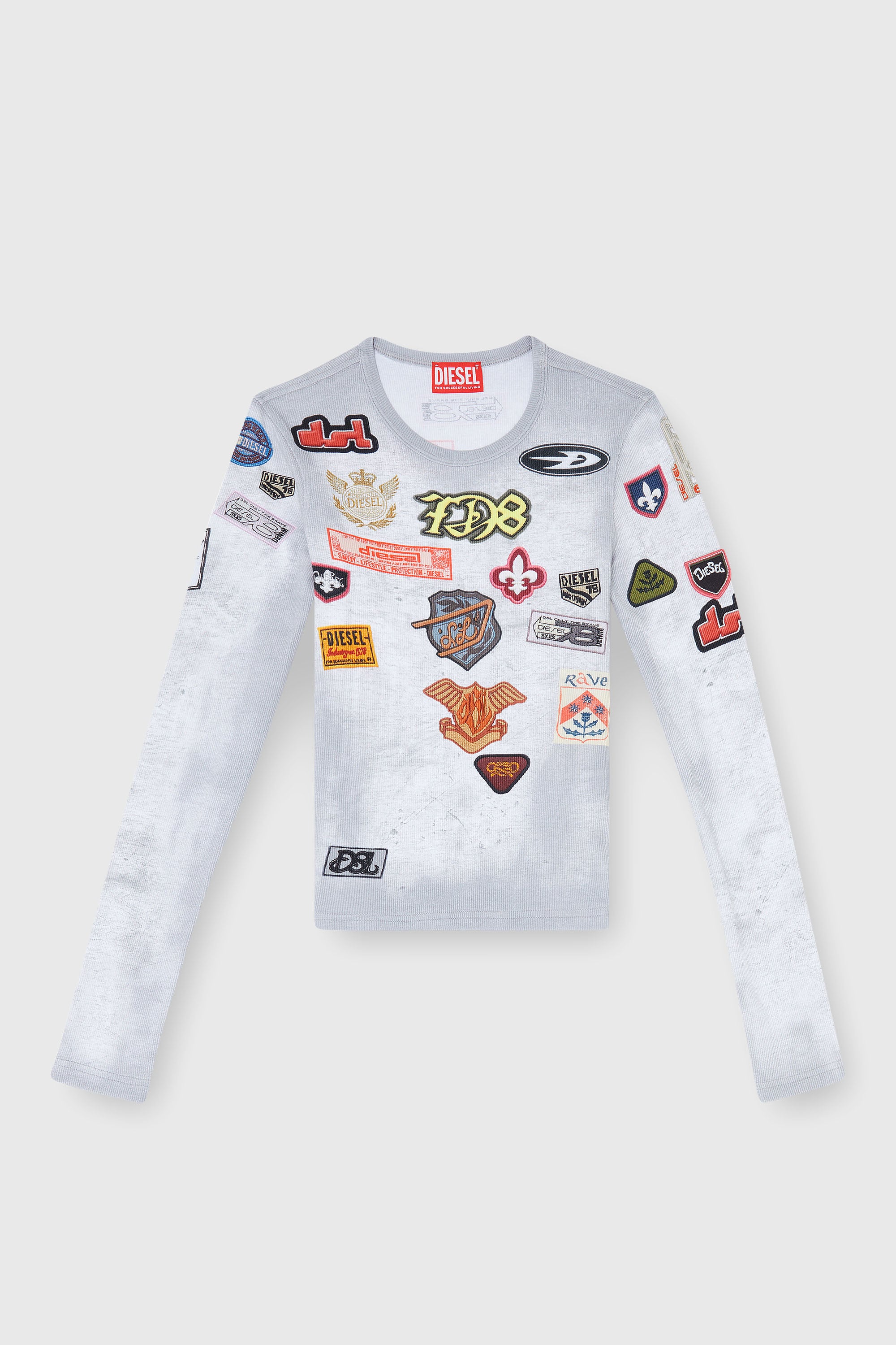 Diesel - T-ELE-LONGSLEEVE, Female's 長袖Tシャツ in ホワイト - 2