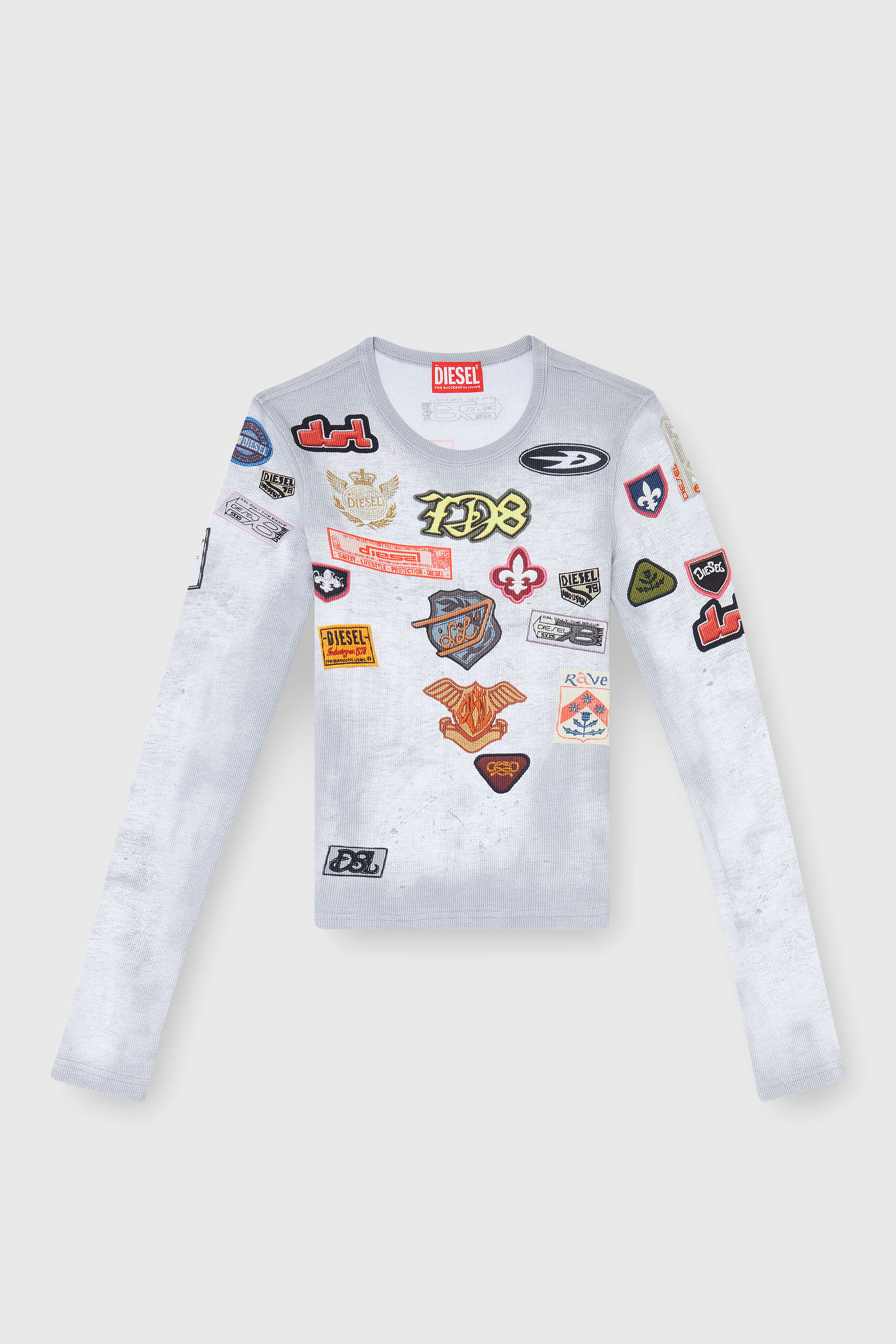 Diesel - T-ELE-LONGSLEEVE, Female's 長袖Tシャツ in ホワイト - 2