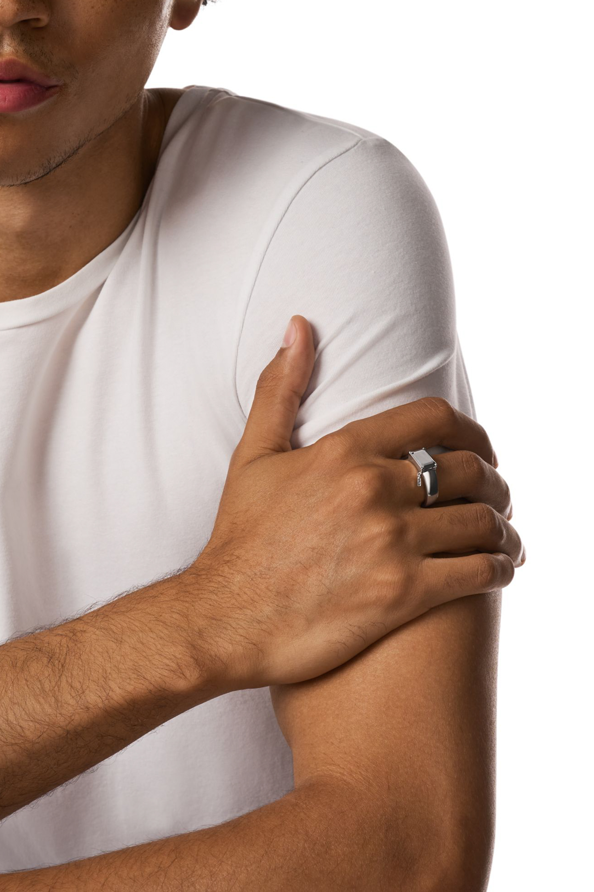 Diesel - DL1365040 STERLING SILVER JEWEL, Unisex's Sterling silver center focal ring in シルバー - 4