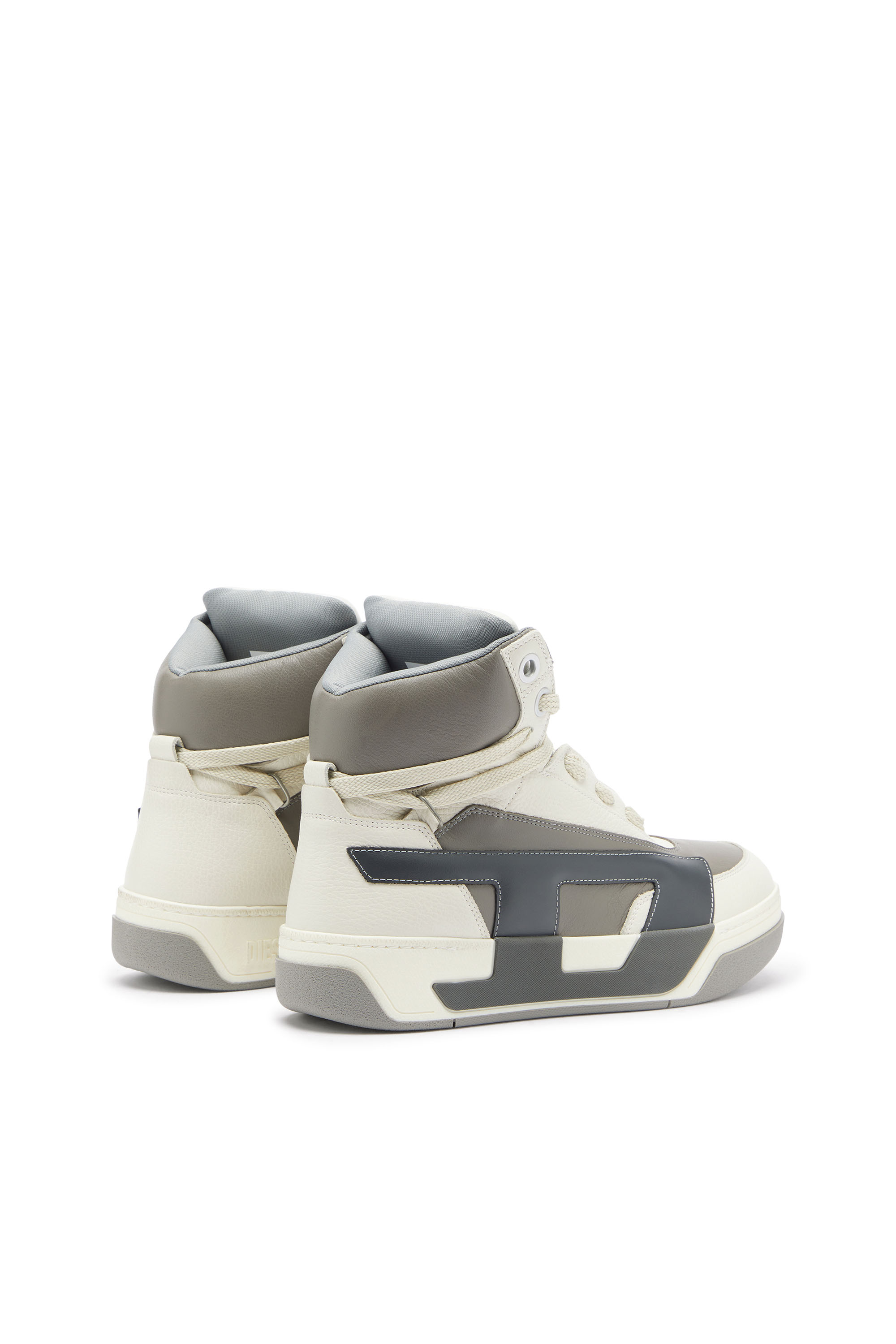Diesel - S-D-OLLIE MID, Male's ミッドカットスニーカー in ホワイト/グレー - 3