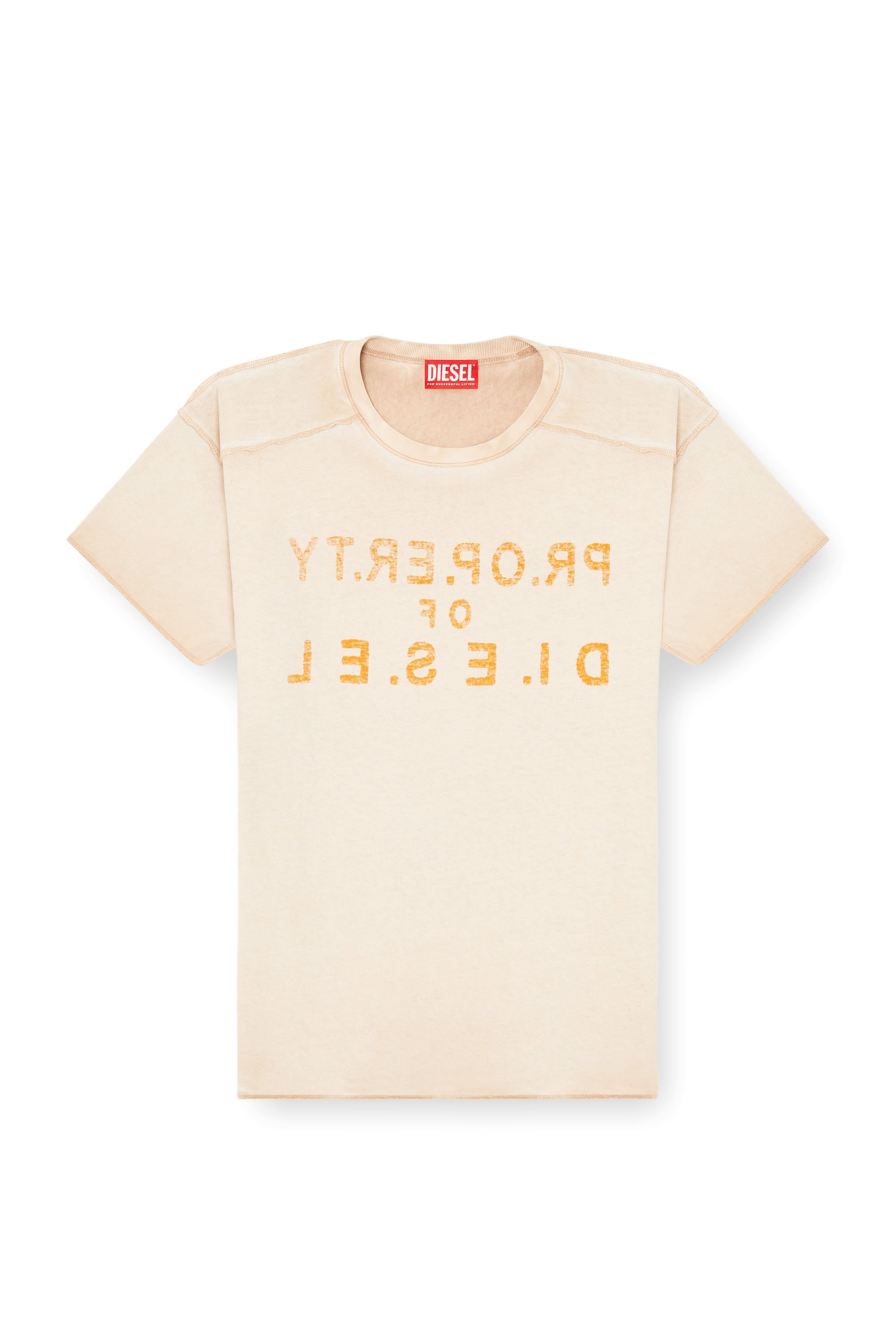 Diesel - T-ILY, Female's Tシャツ in ベージュ - 3