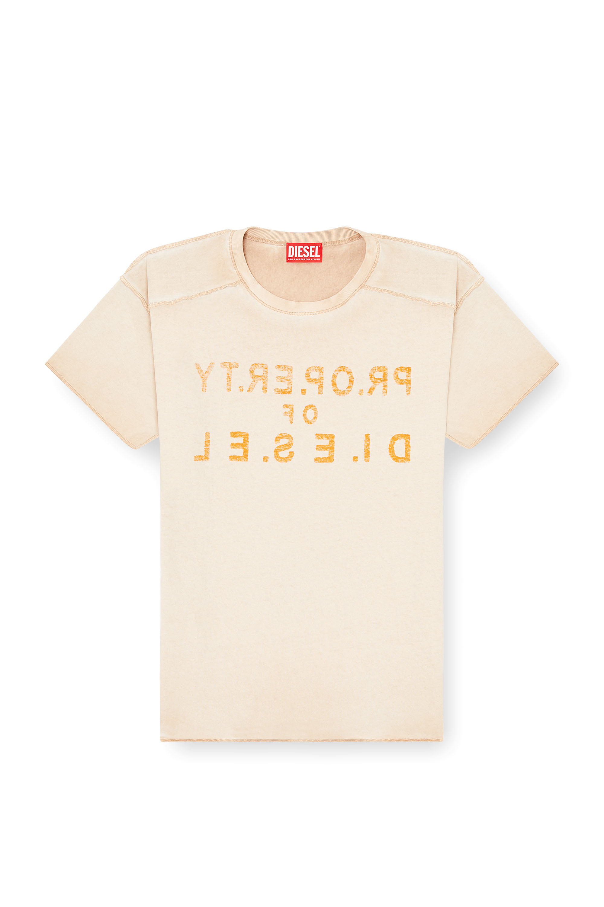 Diesel - T-ILY, Female's Tシャツ in ベージュ - 2