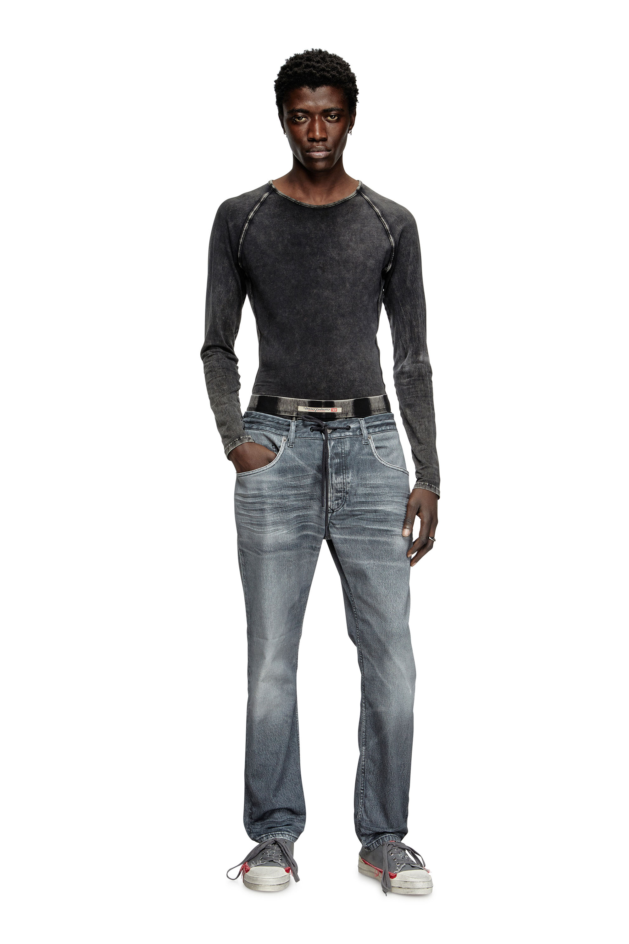 Diesel - Male's Regular 2032 D-Krooley Joggjeans® 068PC, グレー - 1