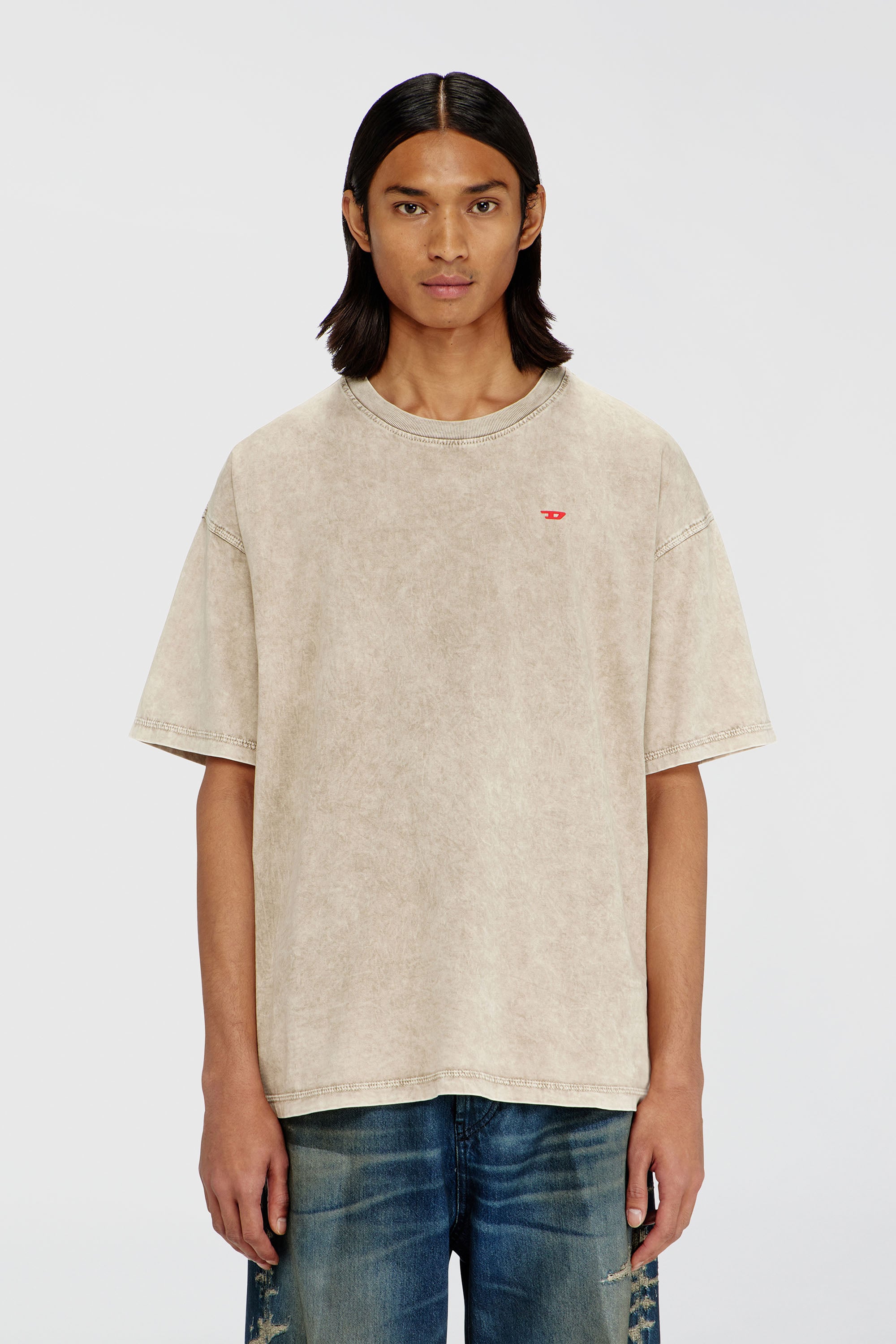 Diesel - T-BOXT-AA14, Male's Tシャツ in ベージュ - 1