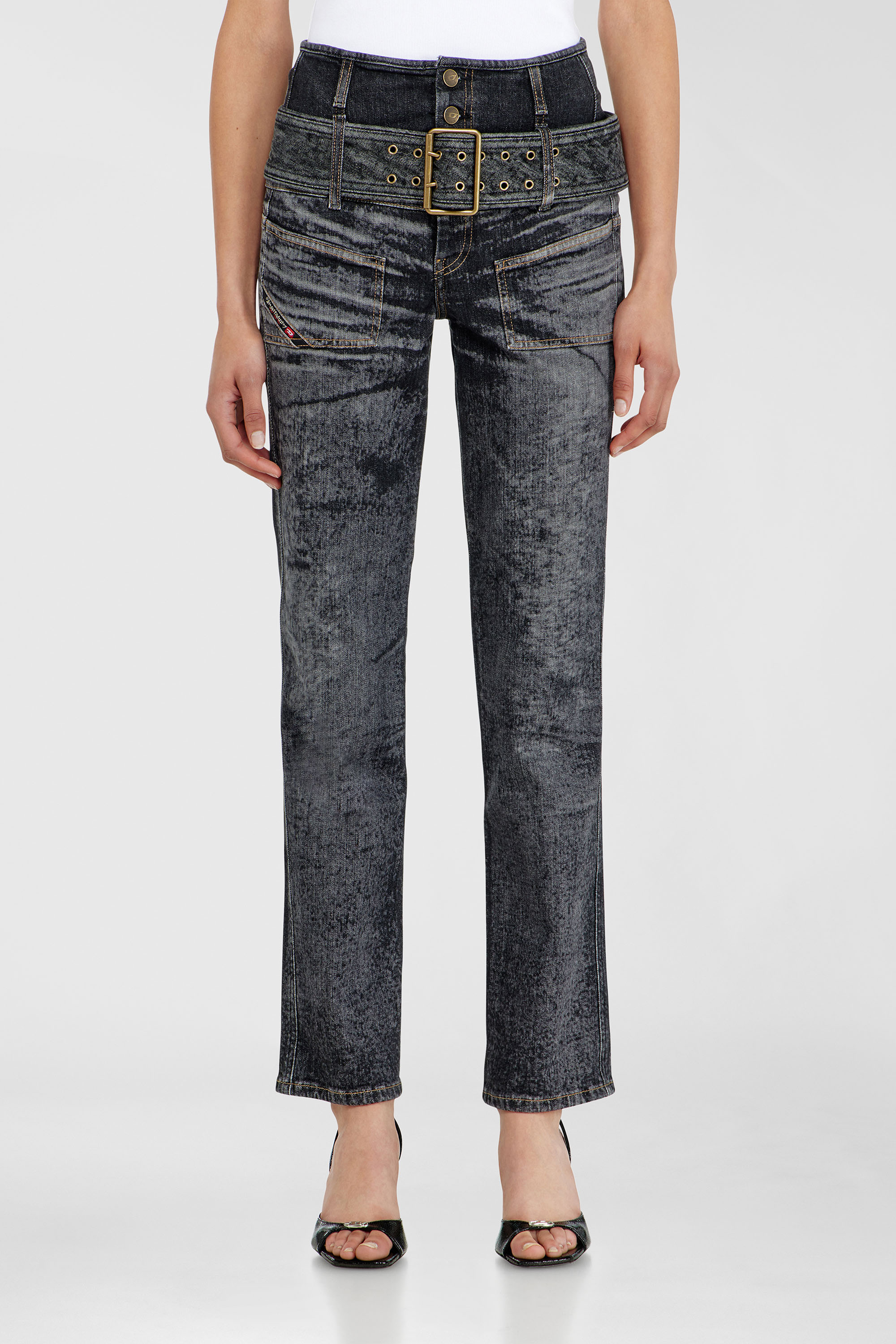 Diesel - Female's Slim Jeans D-Gorina 09Q30, ブラック/ダークグレー - 4
