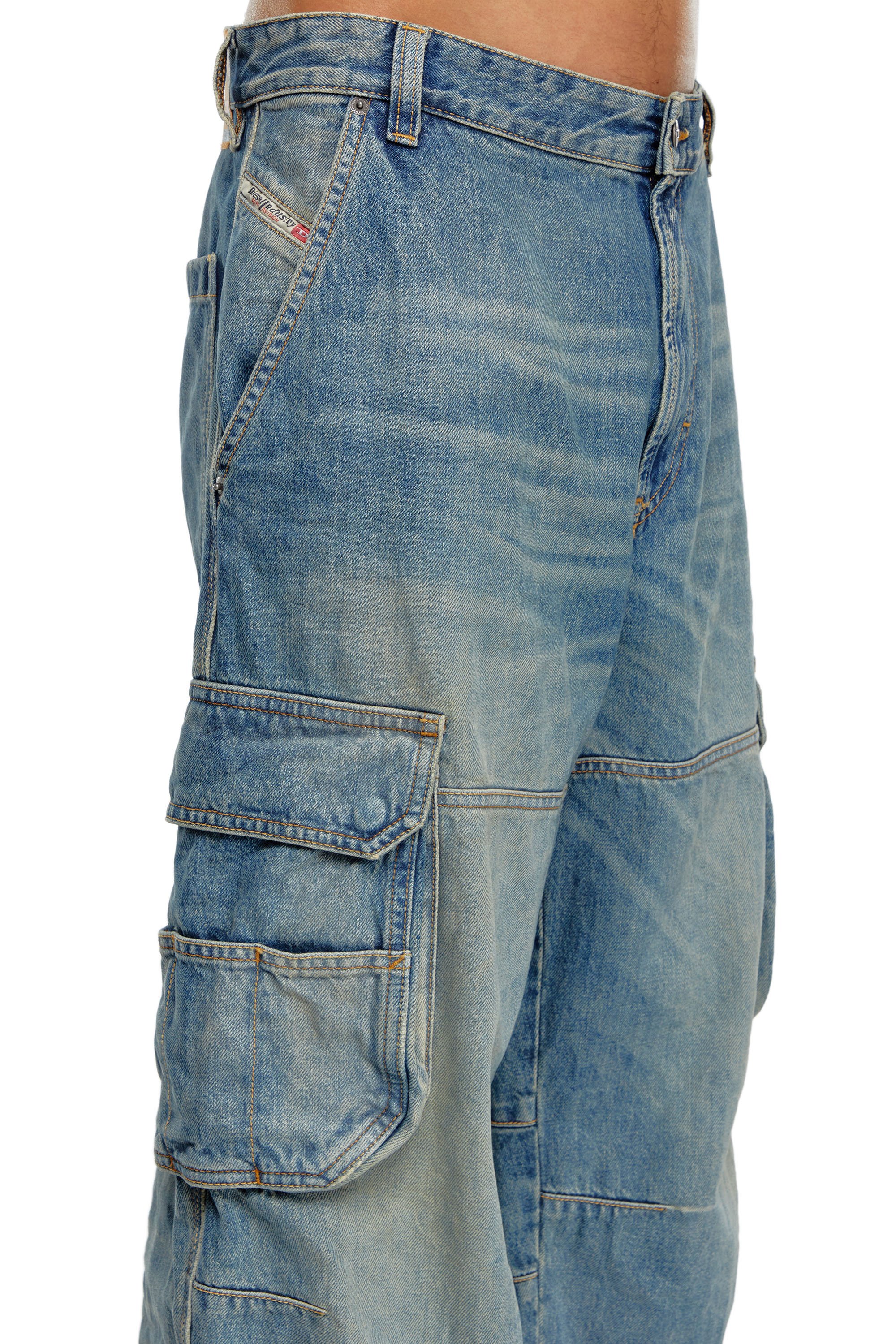 Diesel - Straight Jeans D-Fish 09J83, ライトブルー - Image 5