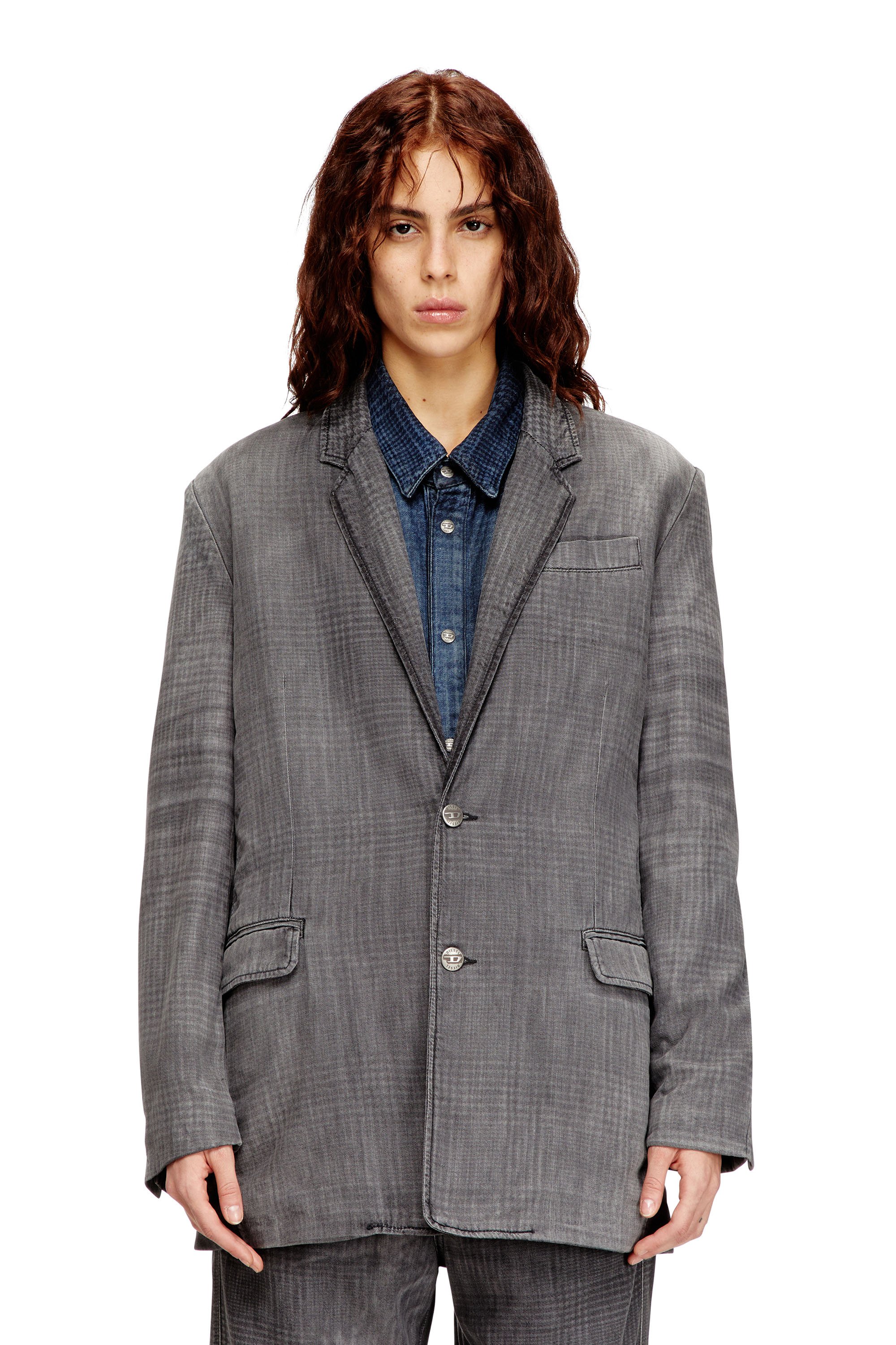 Diesel - D-REGER-S1, Unisex's デニムジャケット in グレー - 1