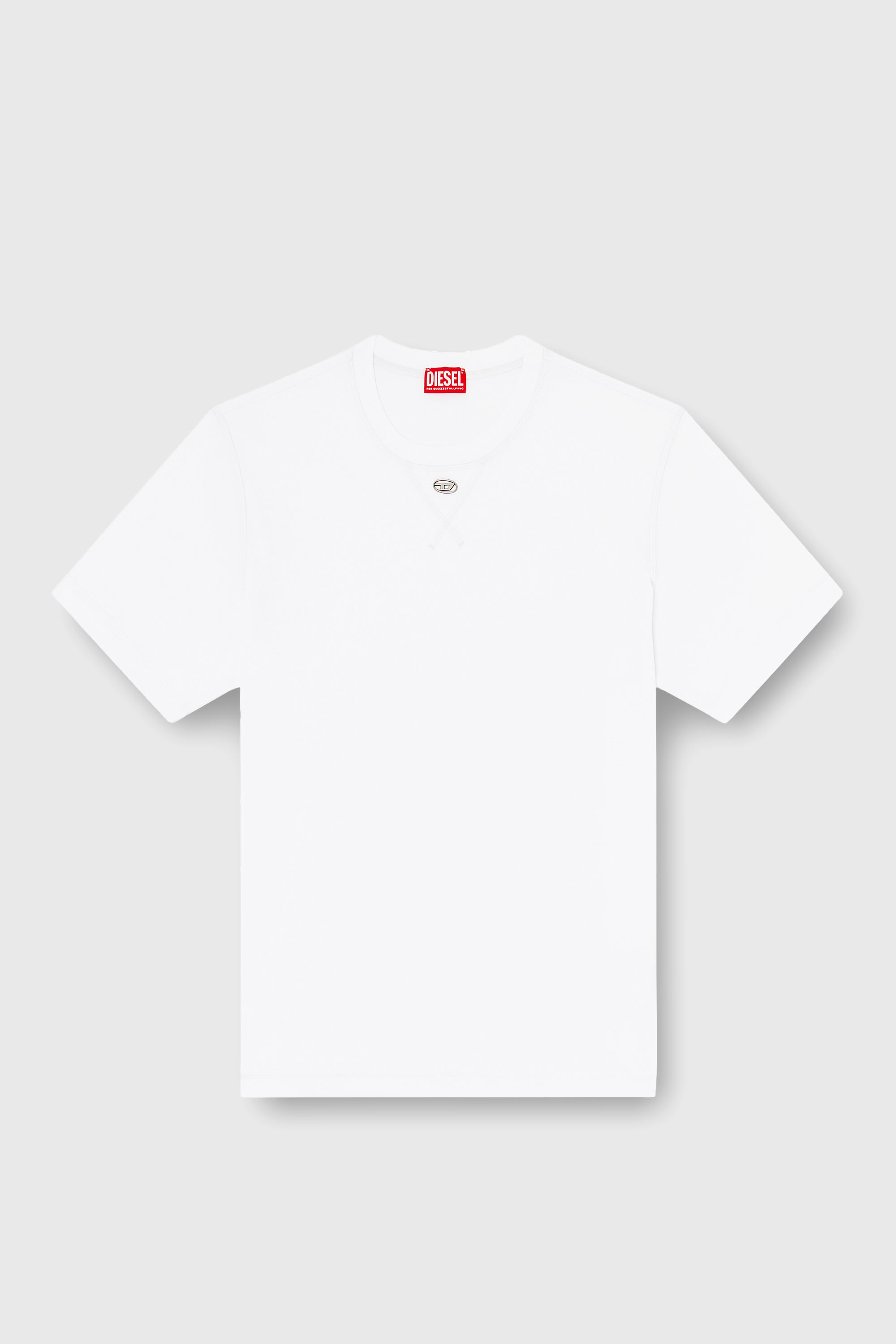 Diesel - T-MADJUST-TR, Male's Tシャツ in ホワイト - 2