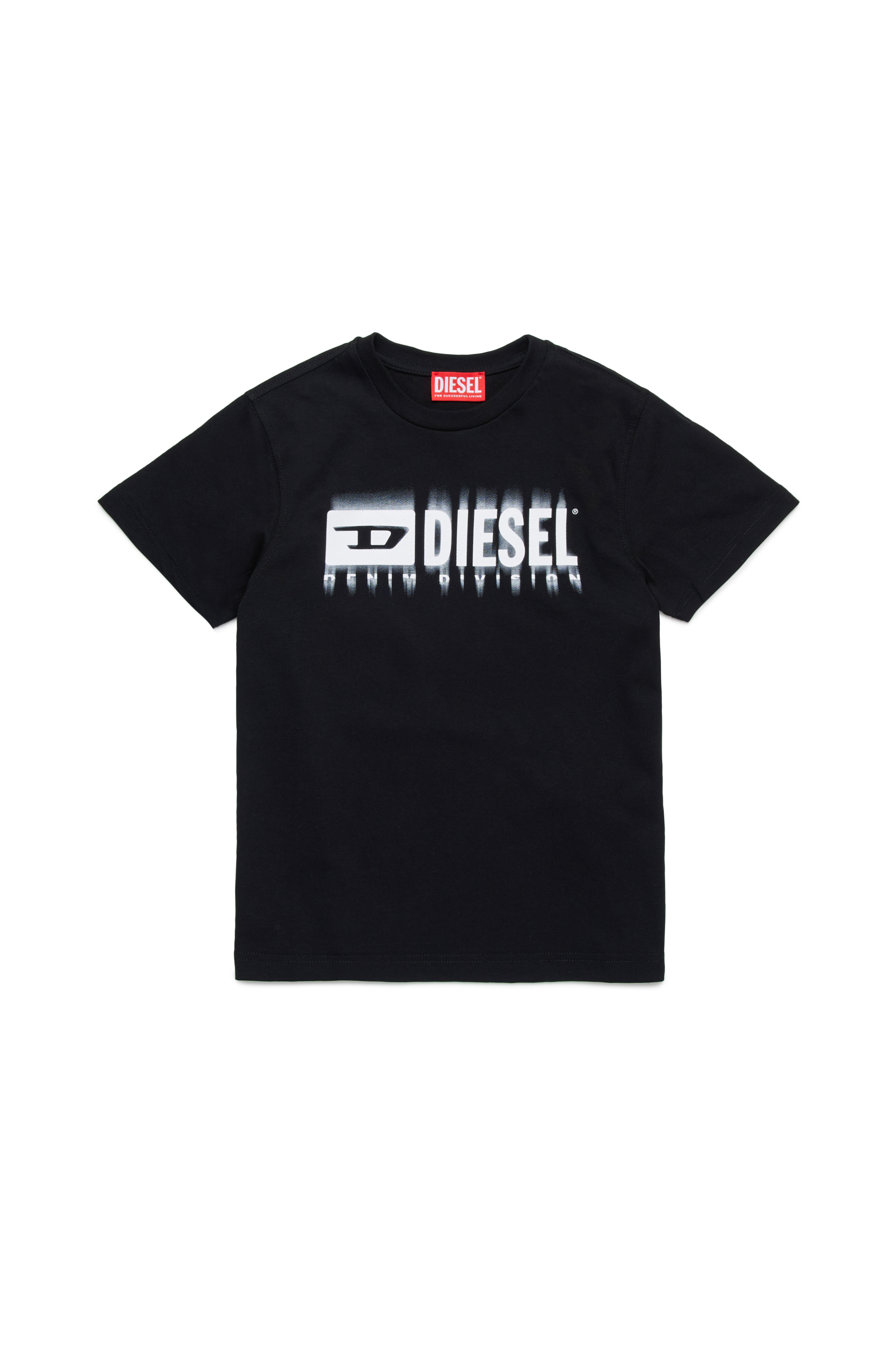 Diesel - TDIEGORL6, Male's T-shirt with smudged logo in ブラック - 1
