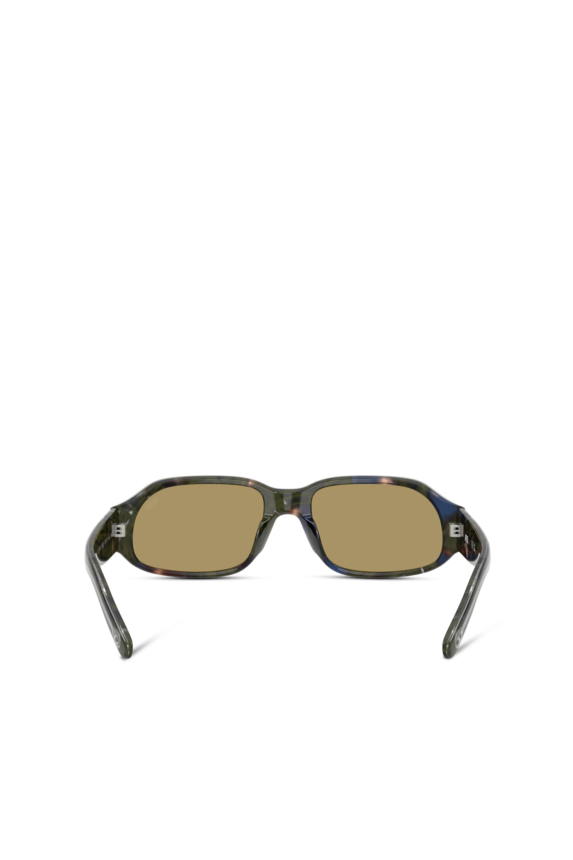 Diesel - 0DL2009U, Unisex's Rectangle sunglasses in グリーン/ブラウン - 4