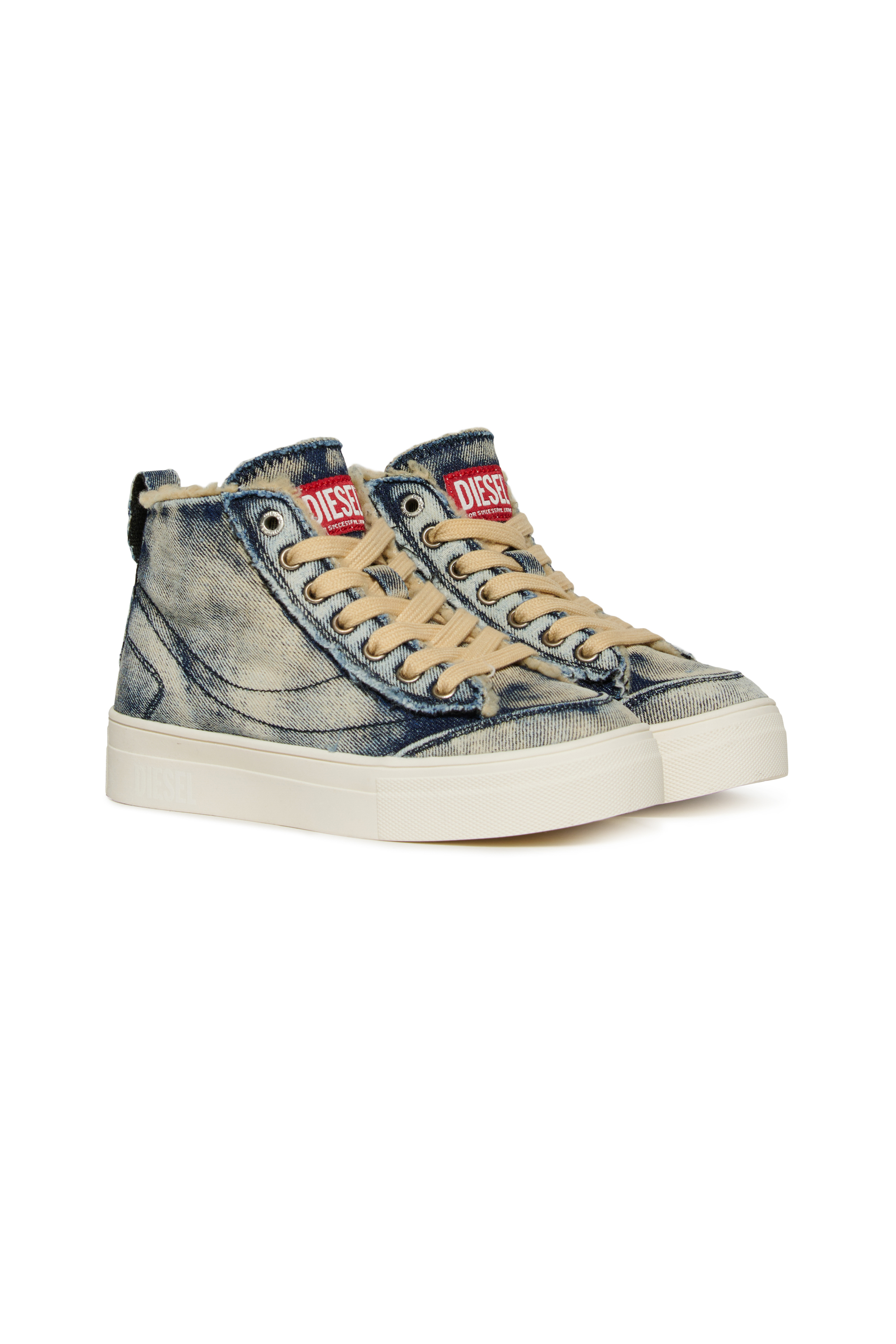 Diesel - S-VANEELA MC, Unisex's ミッドカットスニーカー in ブルージーンズ - 2