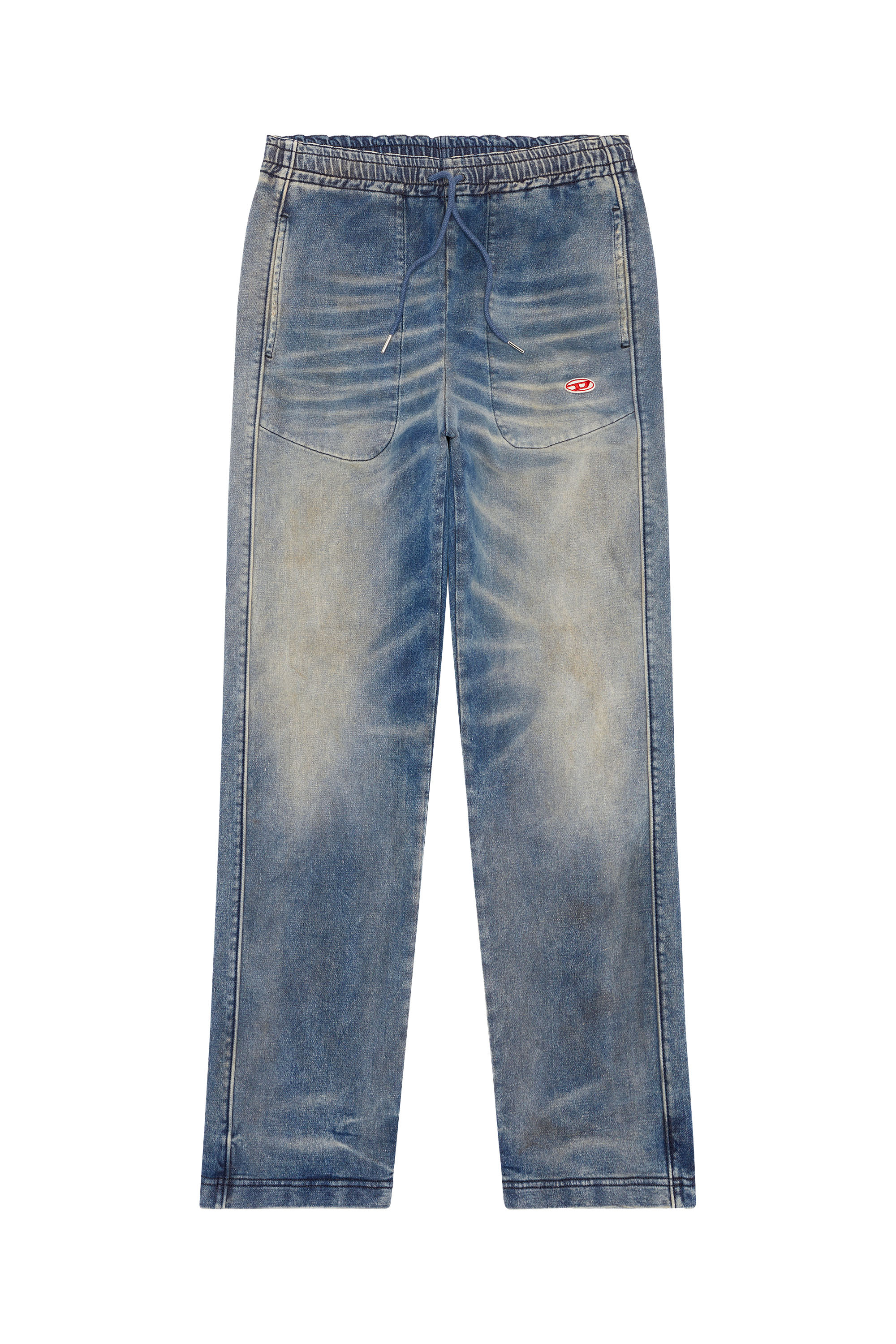 Diesel - Straight D-Martians Track Denim 068EV, ミディアムブルー - Image 7