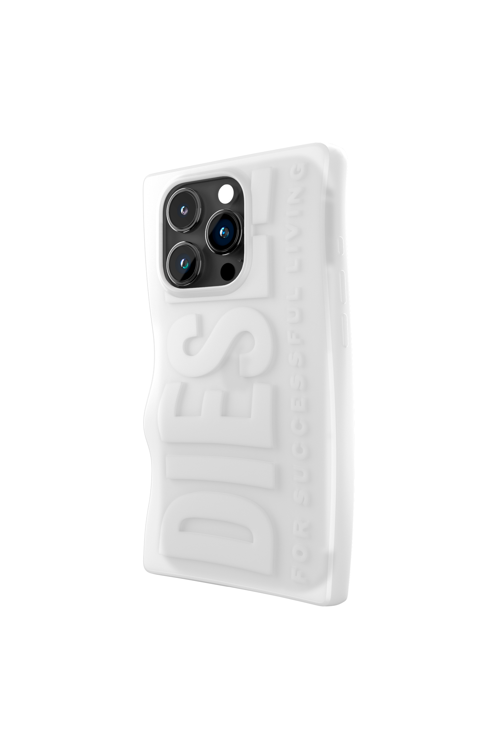 Diesel - 54124 MOULDED CASE, Unisex's iPhone 15 Pro シリコンケース in ホワイト - 4