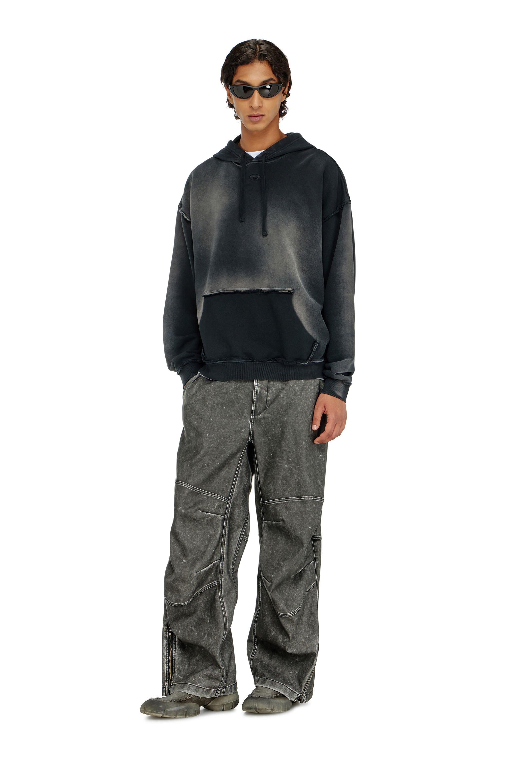 Diesel - S-POCK-HOOD, Male's プルオーバーパーカー in ブラック - 1