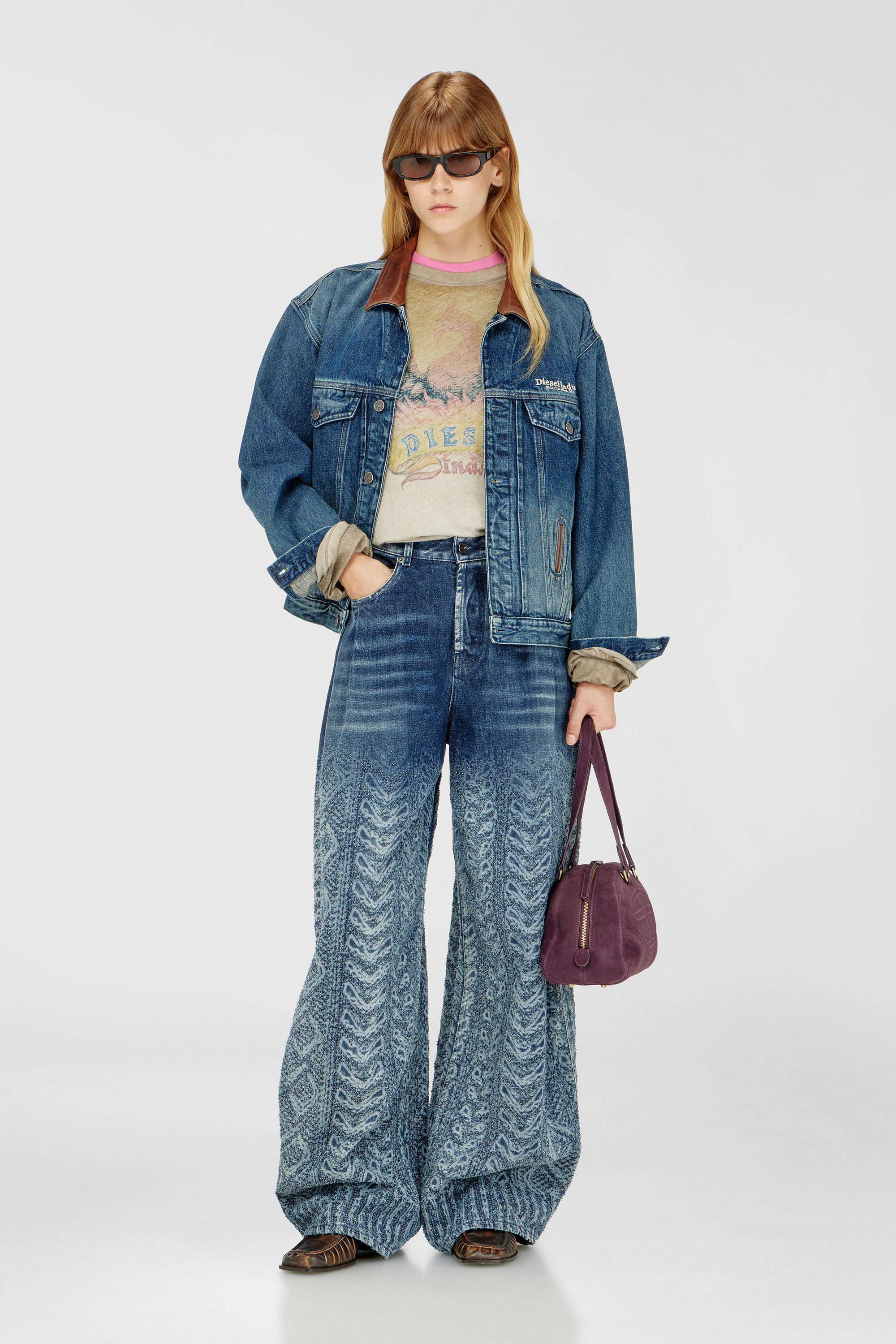 Diesel - D-DENVER-S1, Unisex's デニムジャケット in ブルー - 2