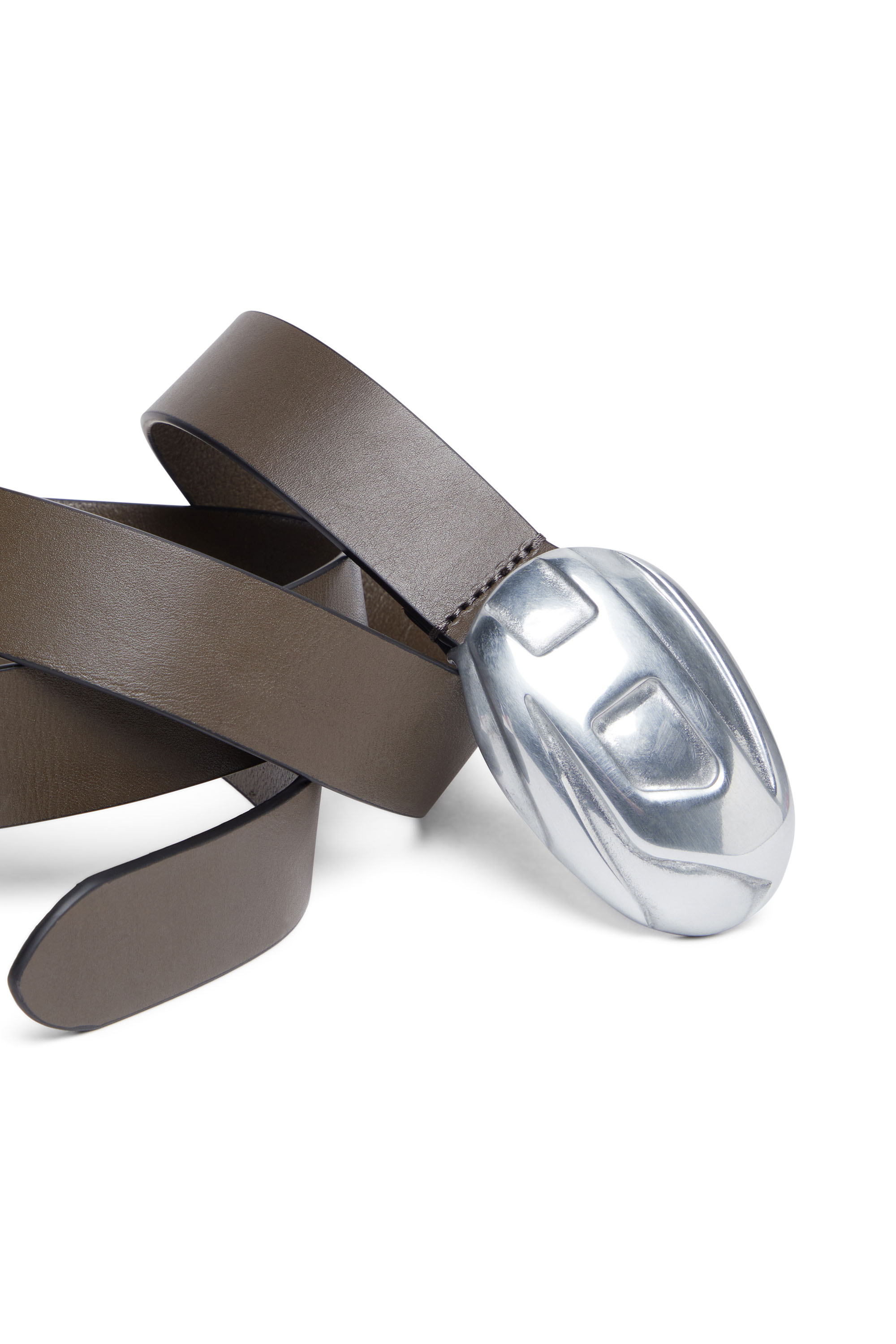 B-1DR-POD(MEN): ロゴバックルレザーベルト|ディーゼル(DIESEL