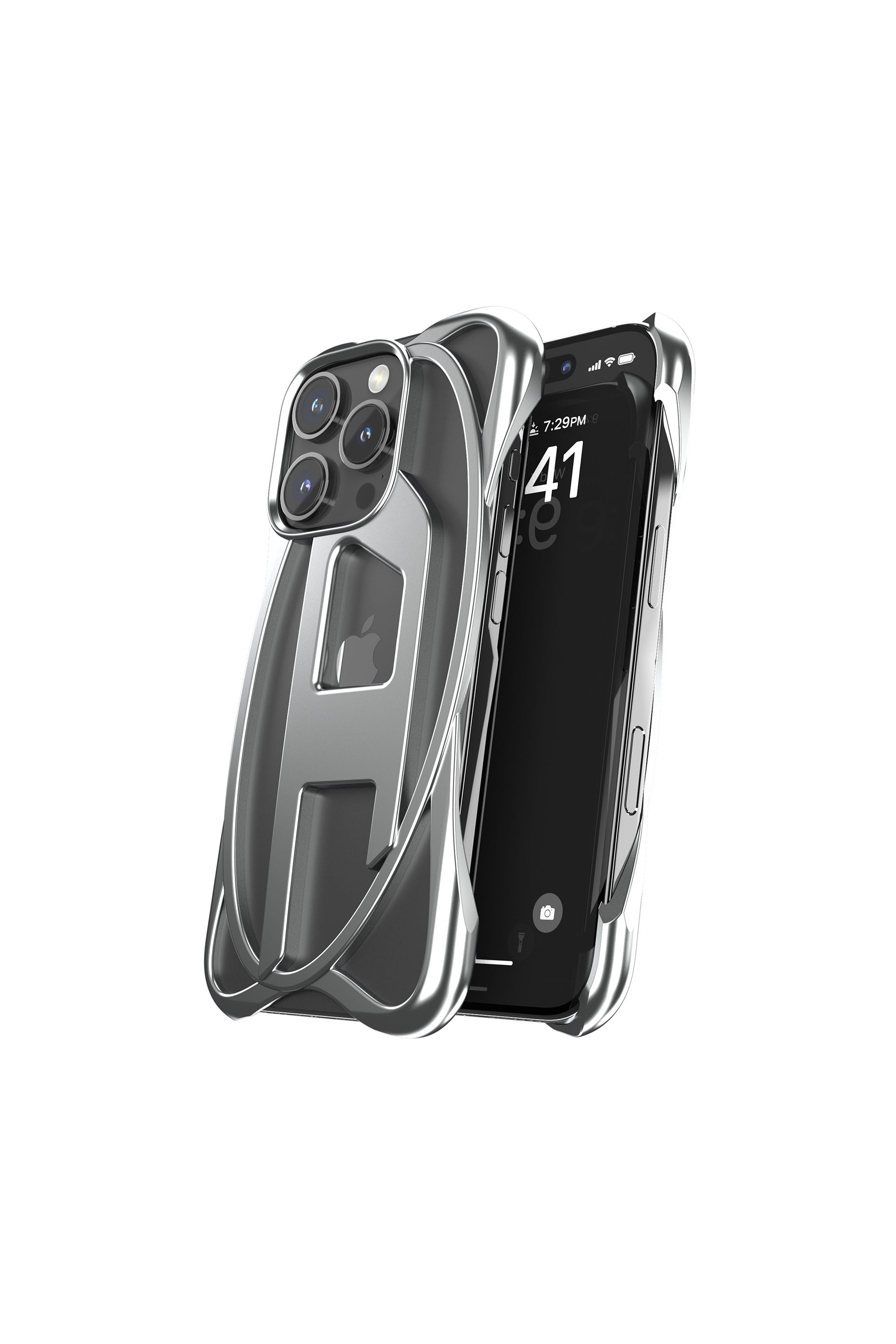 Diesel - 60207 MOULDED CASE, Unisex's Oval D Frame Case for iP 16 Pro in グレー - 2