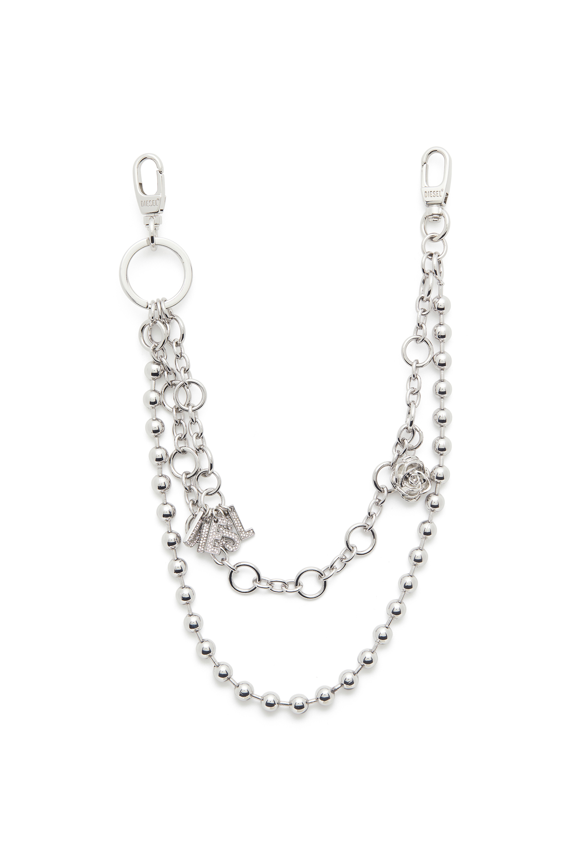 Diesel - CHAIN-D II L, Female's チェーンチャーム in シルバー - 1