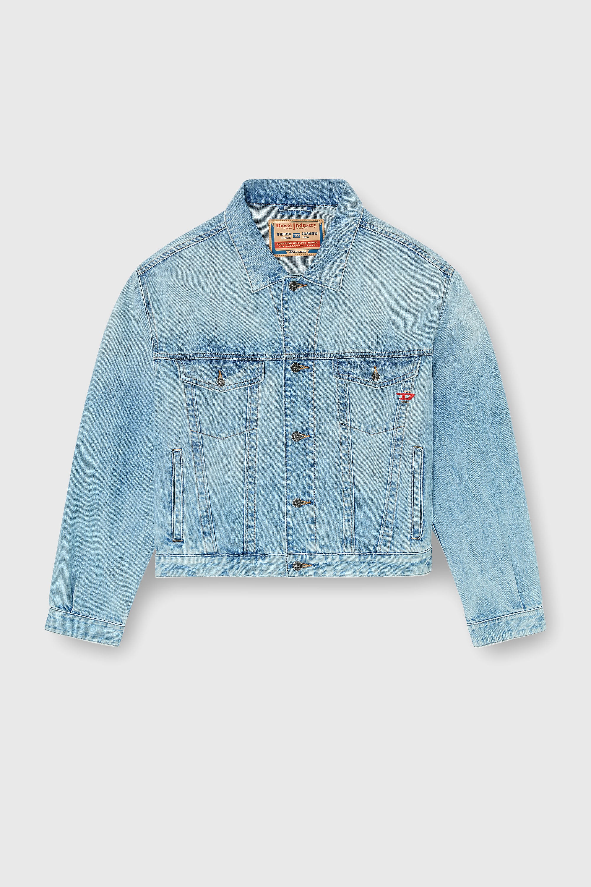 Diesel - D-RANGER, Unisex's デニムジャケット in ライトブルー - 2