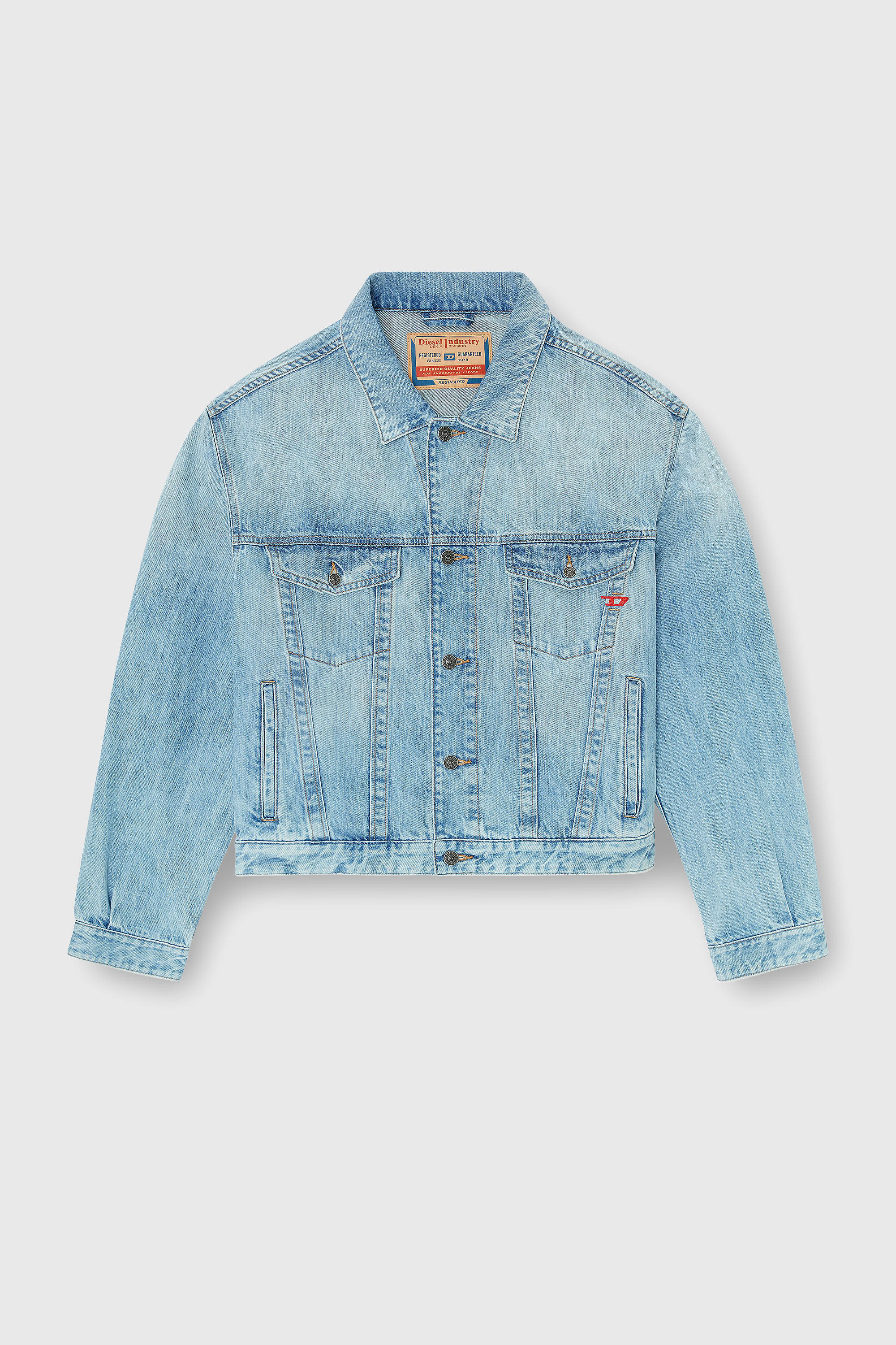 Diesel - D-RANGER, Unisex's デニムジャケット in ライトブルー - 2