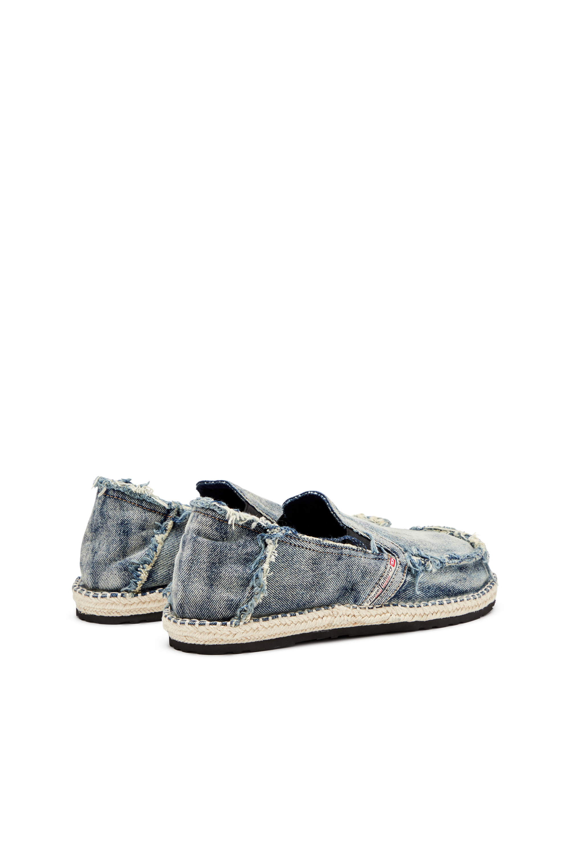 Diesel - D-LUKAS ESP, Male's D-Lukas-Espadrille loafers in distressed denim in ライトブルー - 3