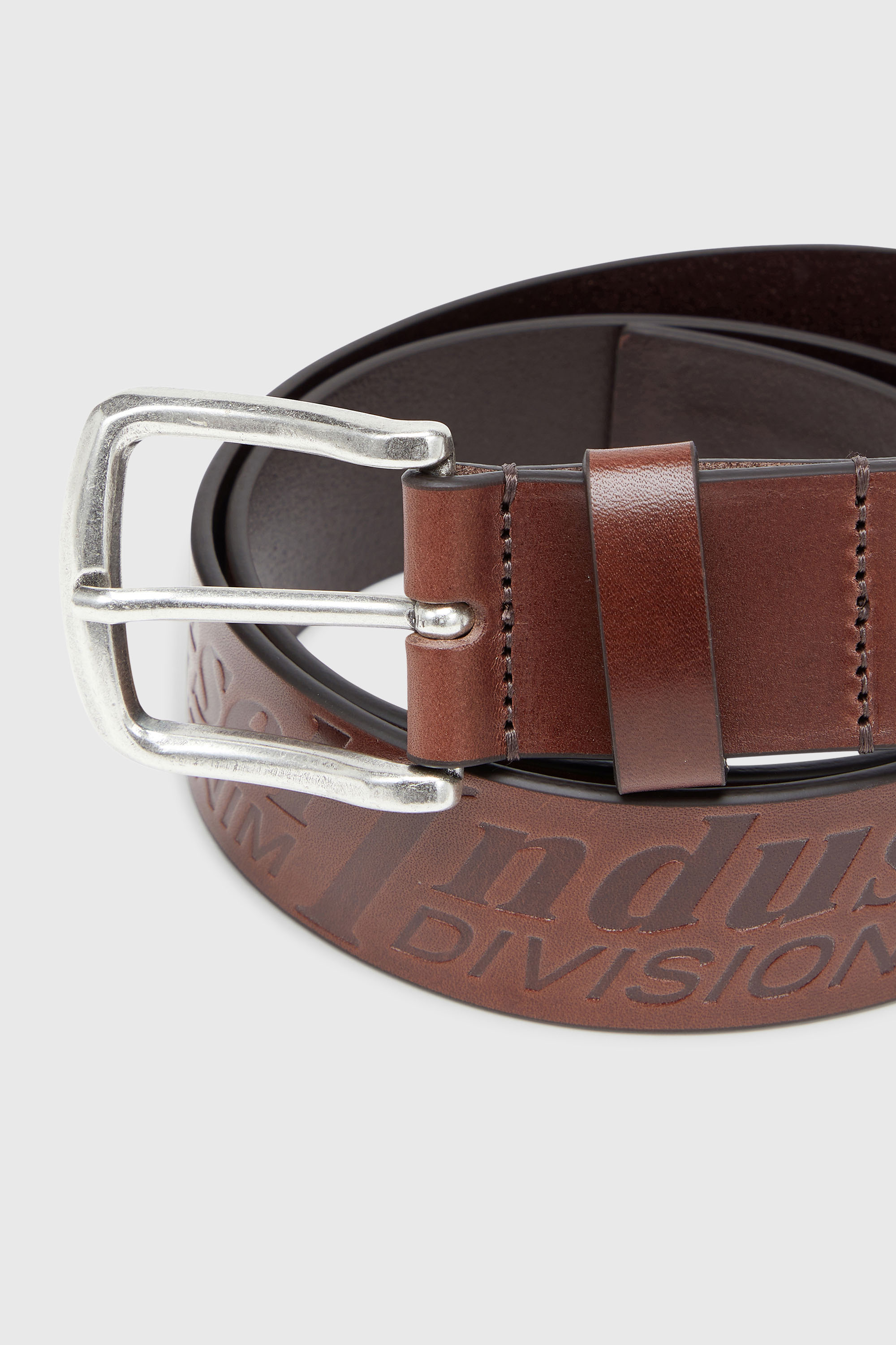 Diesel - B-FLAG-D EMBOSSED, Male's レザーベルト in ブラウン - 3