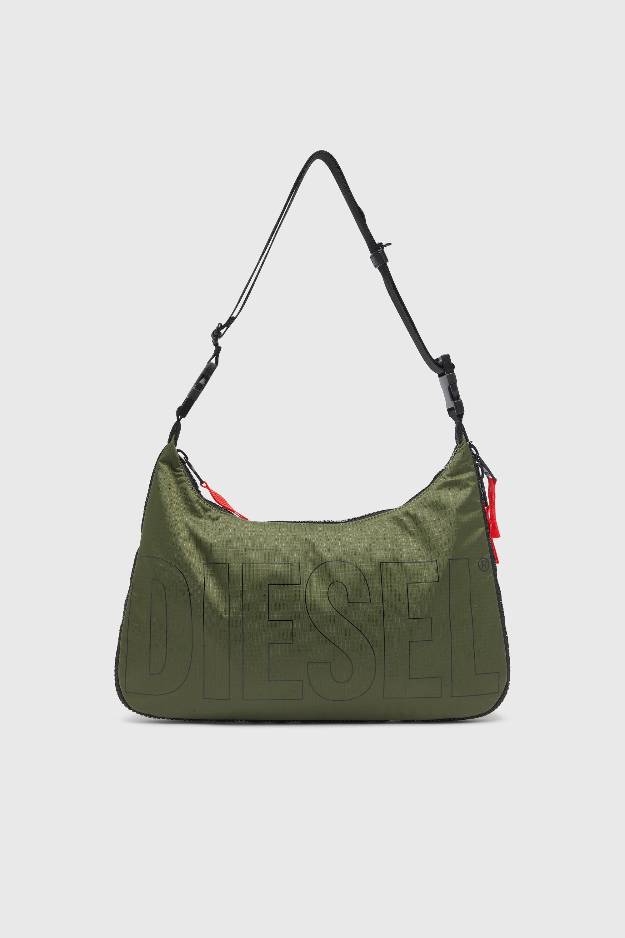 Diesel - ZIP-D SHOULDER L X, Unisex's ショルダーバッグ in オリーブグリーン - 1