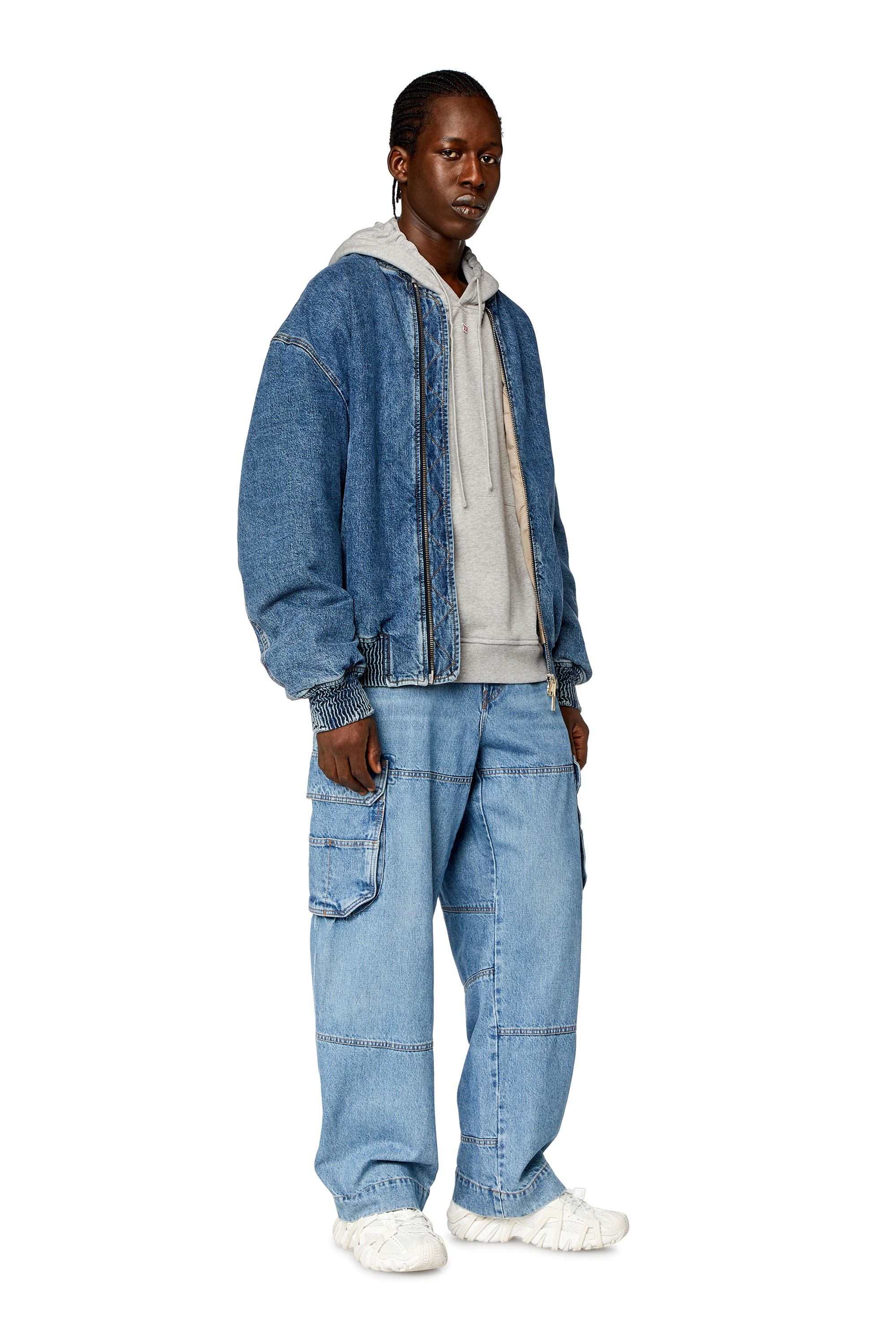 Diesel - Male's Relaxed Jeans D-Fish 0KIAH, ライトブルー - 1